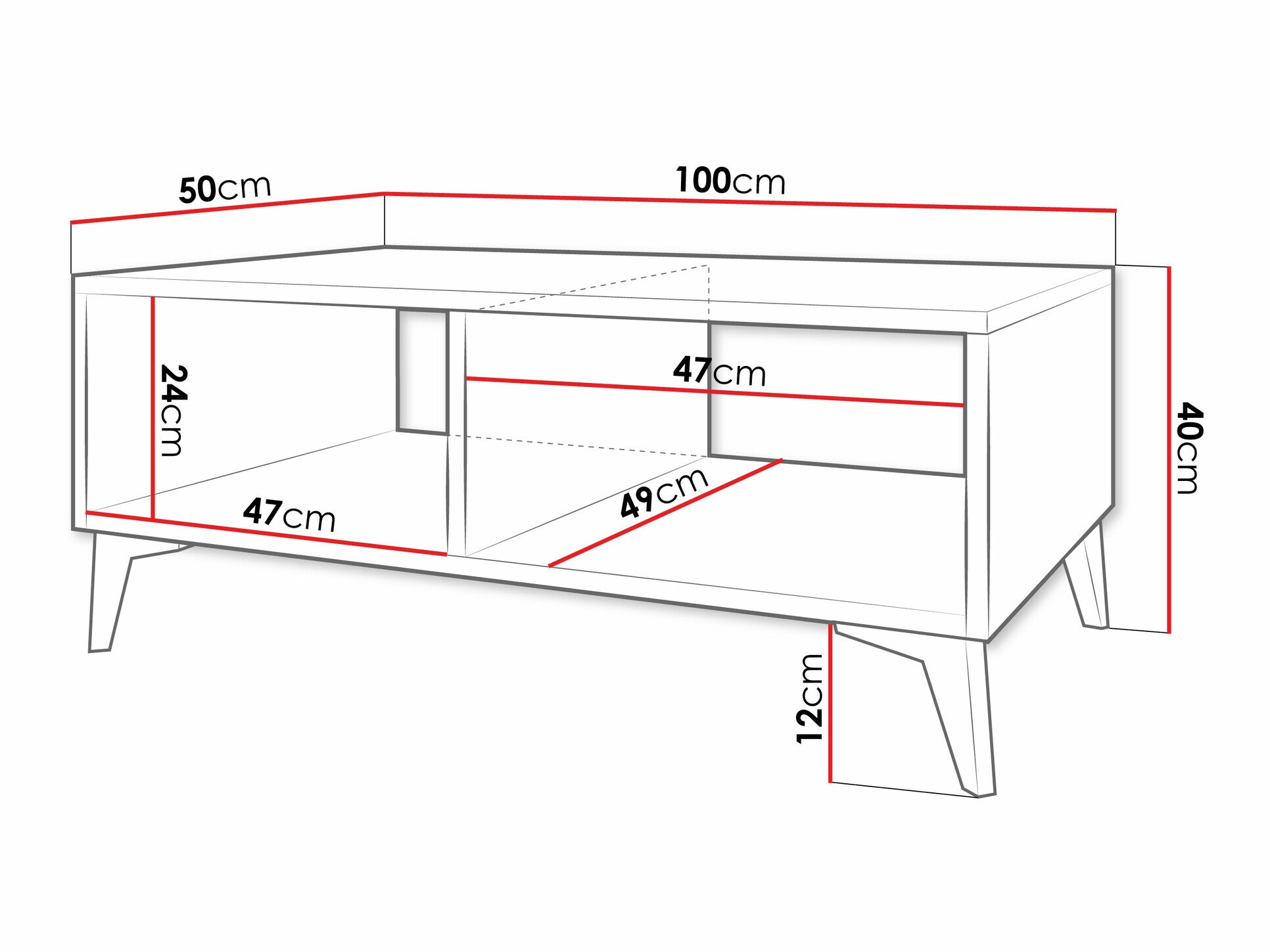 Sofabord Comfivo Arbutus (Hvid)