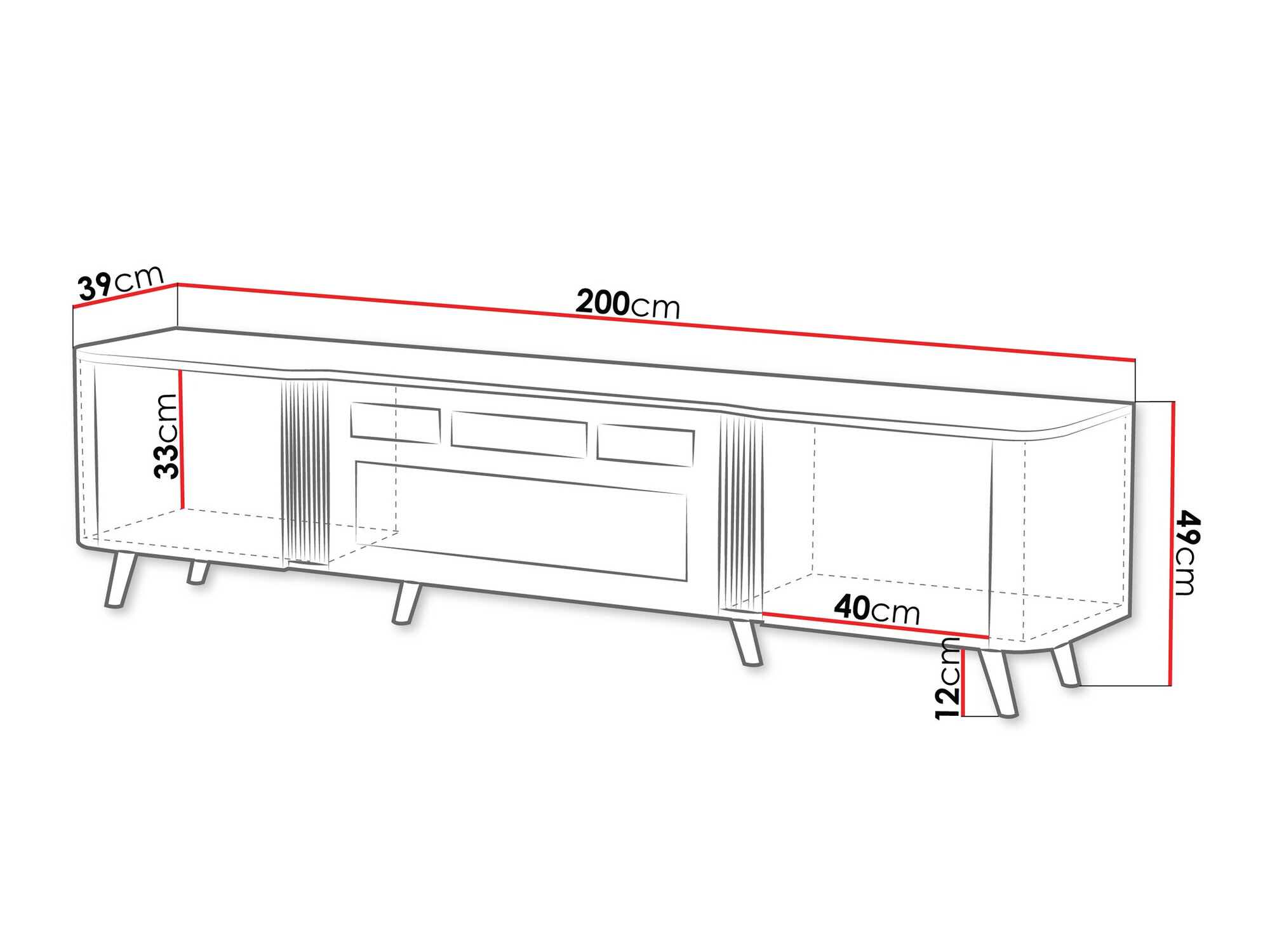 TV-bord Modus (Kashmir + Sort)