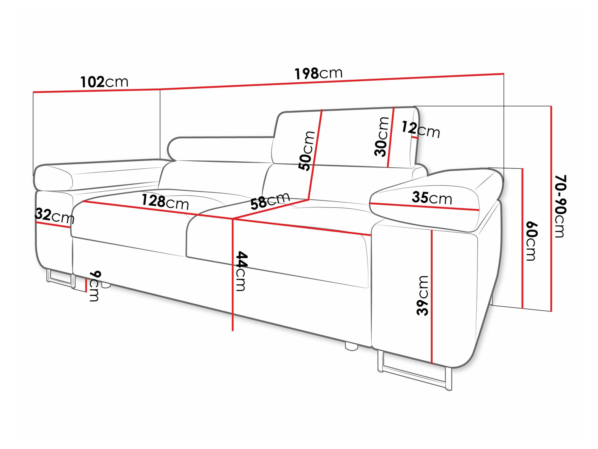 Sofa Comfivo Eliferu 105 (Flow 09)