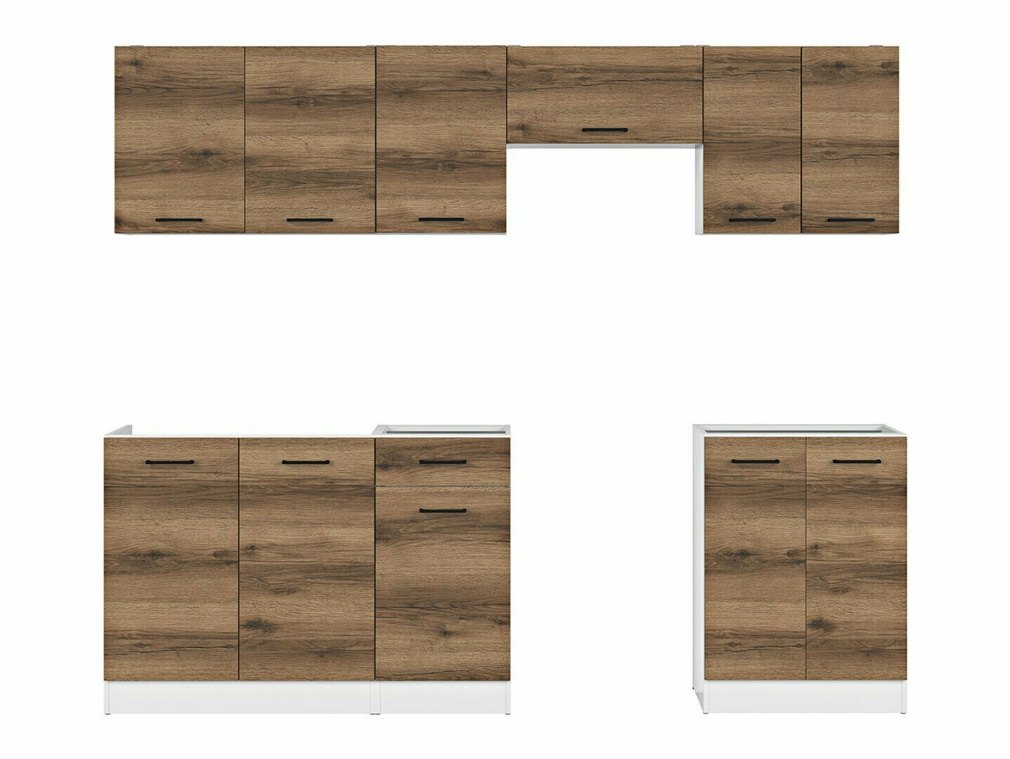 Køkkensæt Boston 498 (Mørk Delano eg)