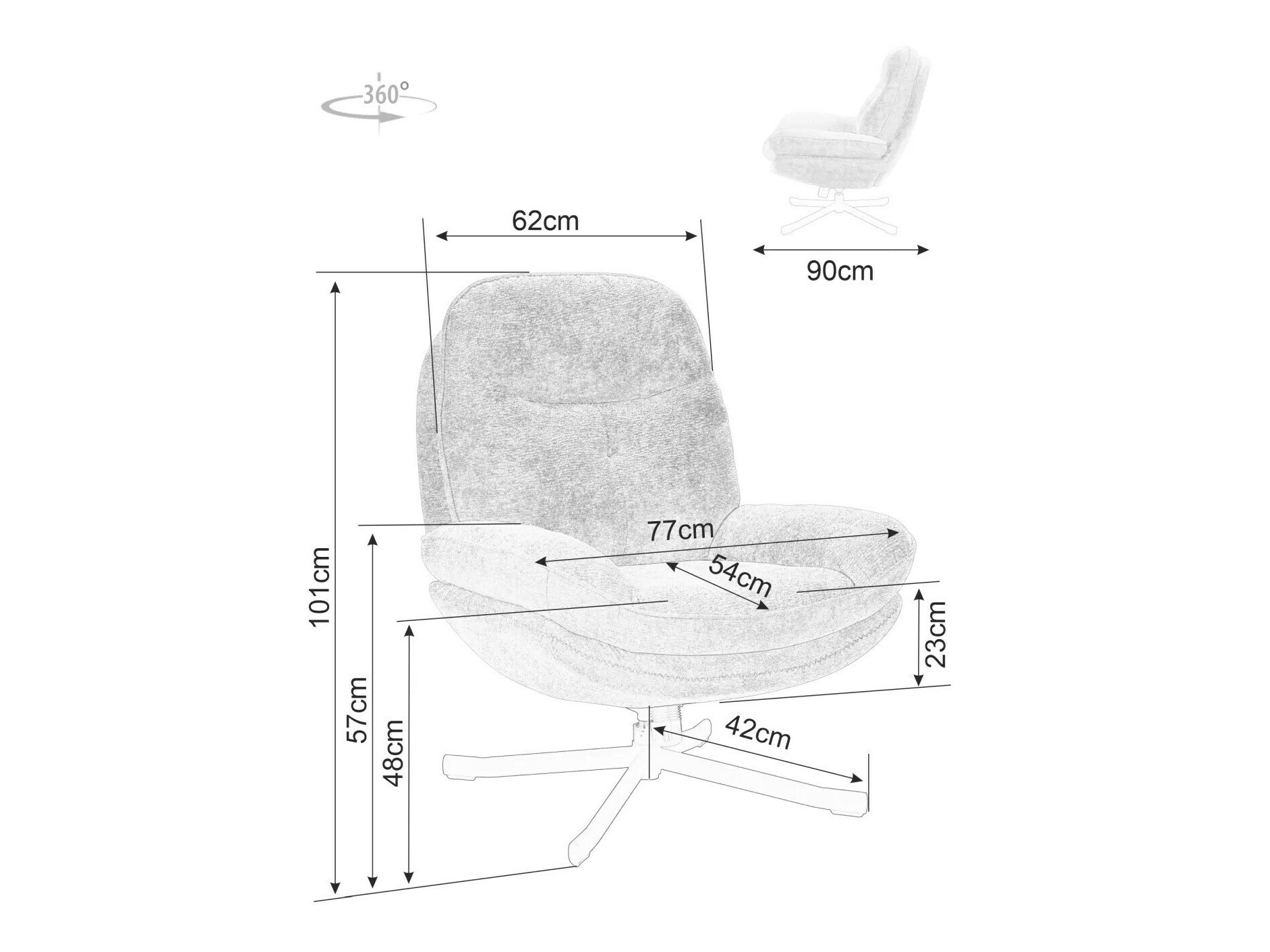 Lænestol Detroit 507 (Beige)