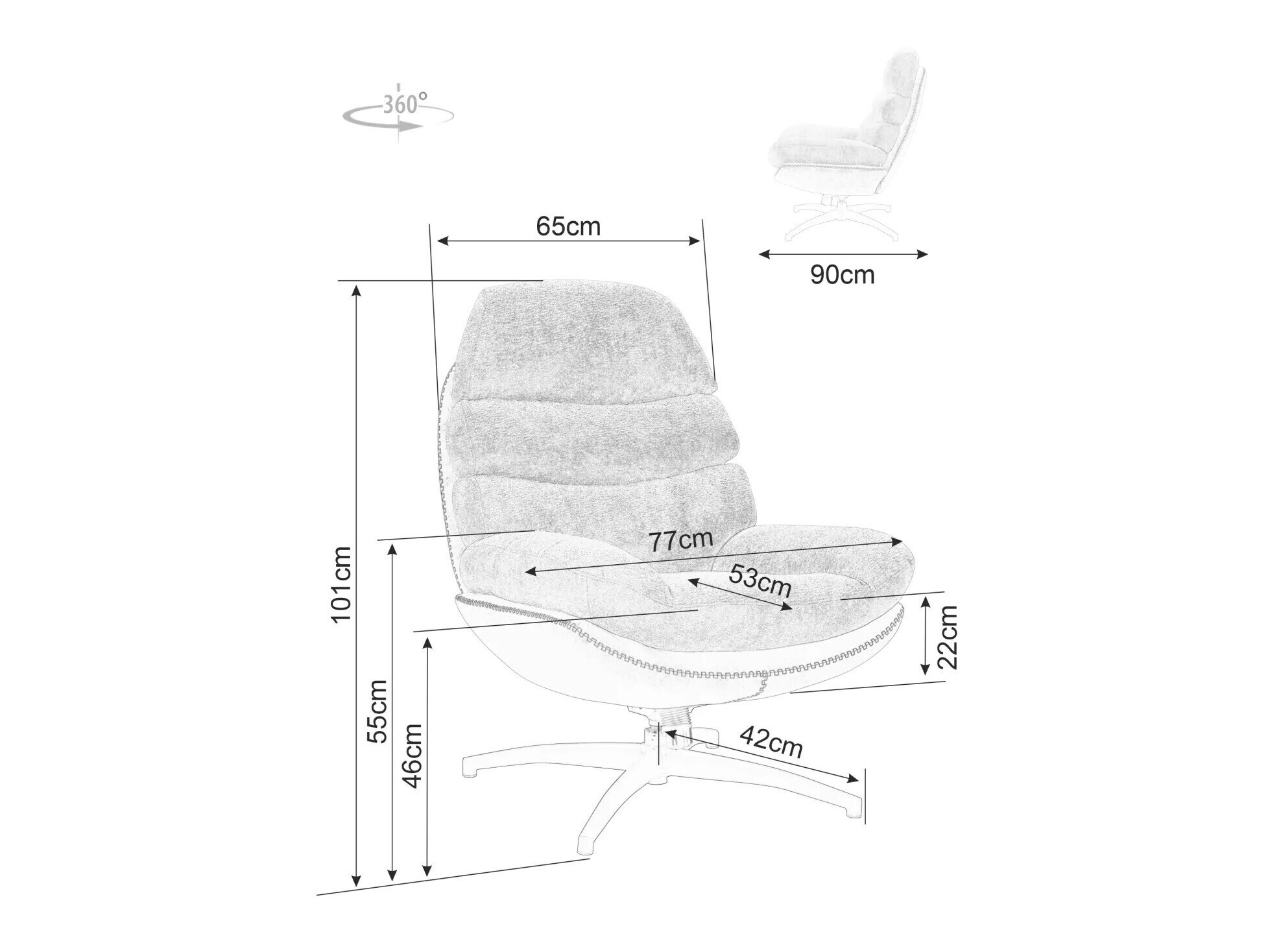 Lænestol Detroit 509 (Beige)