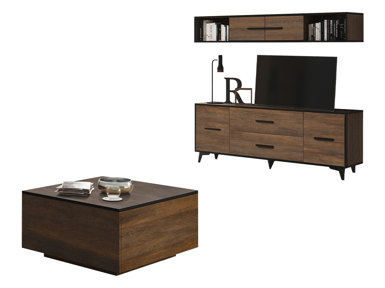 Stuemøbelsæt Avimora 116 (Valnød)