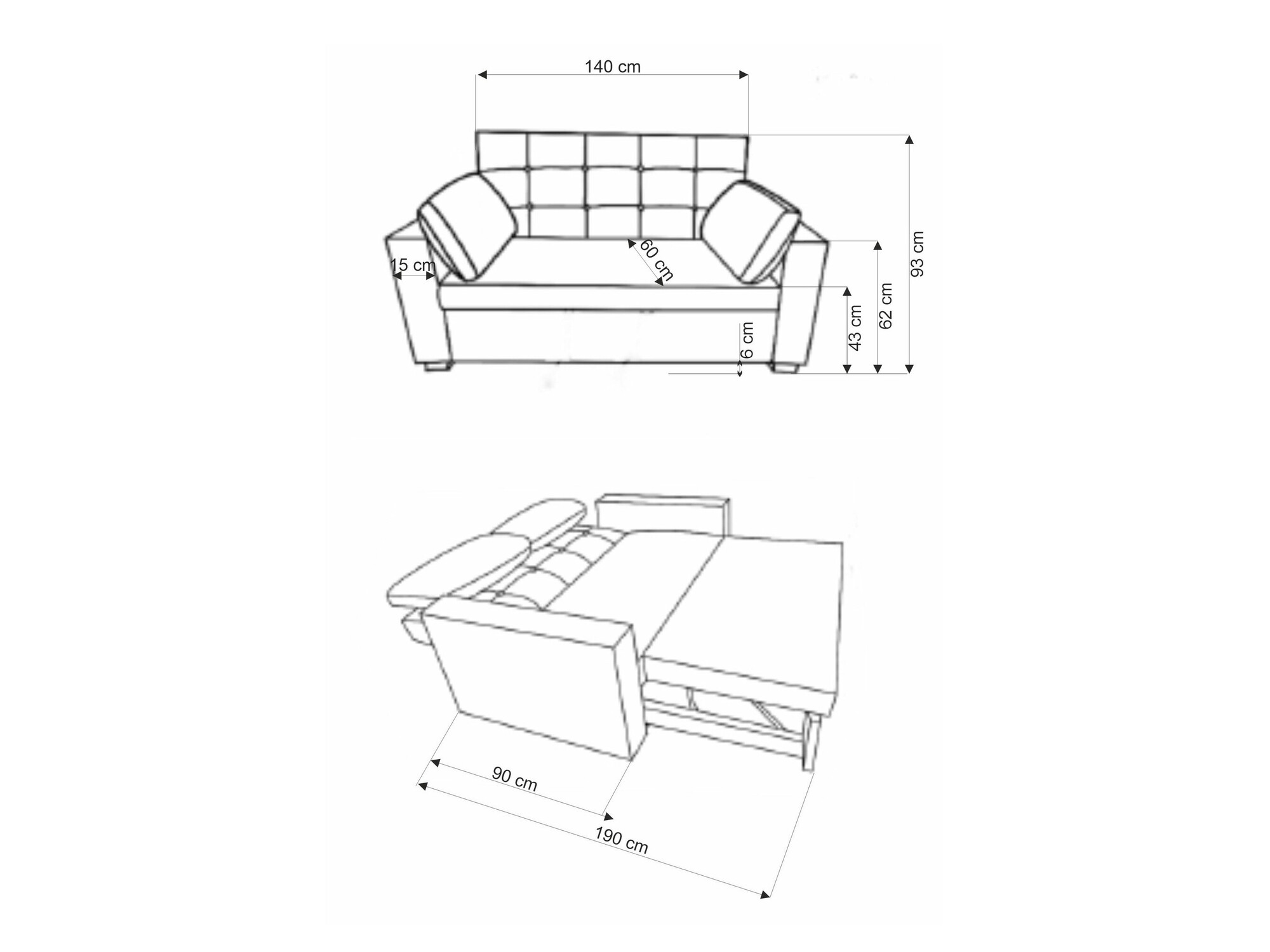 Sovesofa Houston 1847 (Beige)
