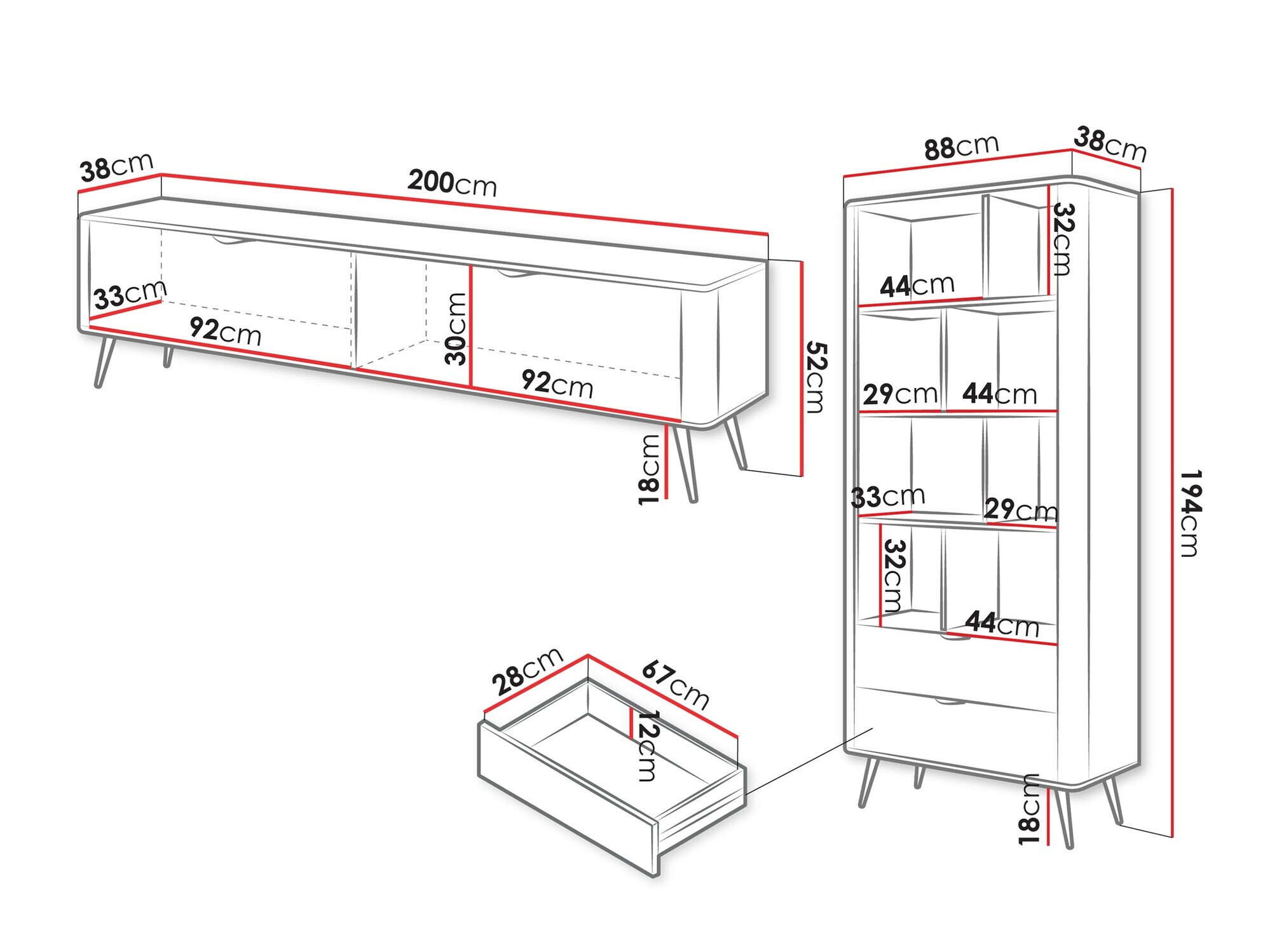 Stuemøbelsæt Versoe 107 (Beige)
