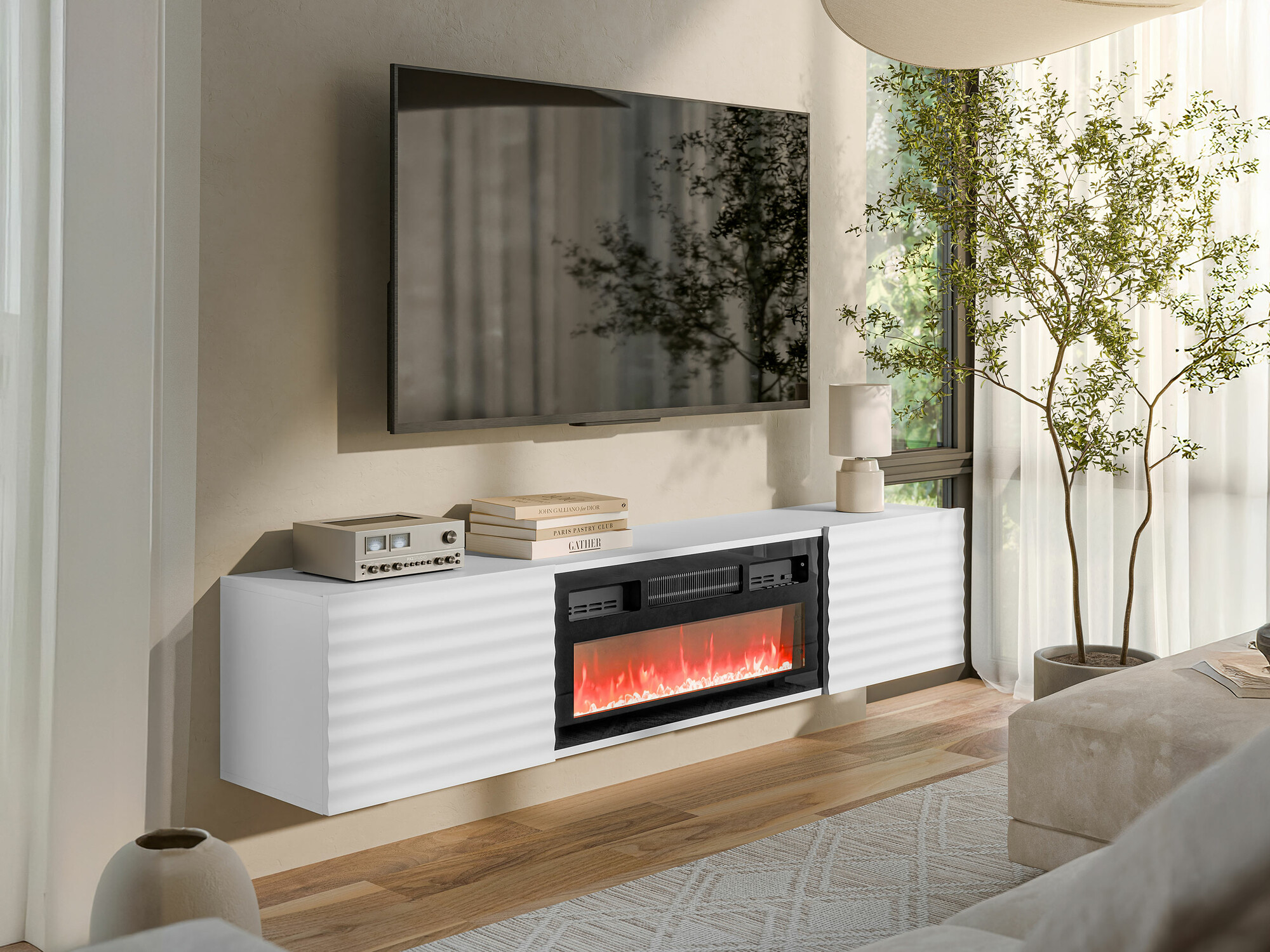 TV-bord Charlotte 206 (Hvid)