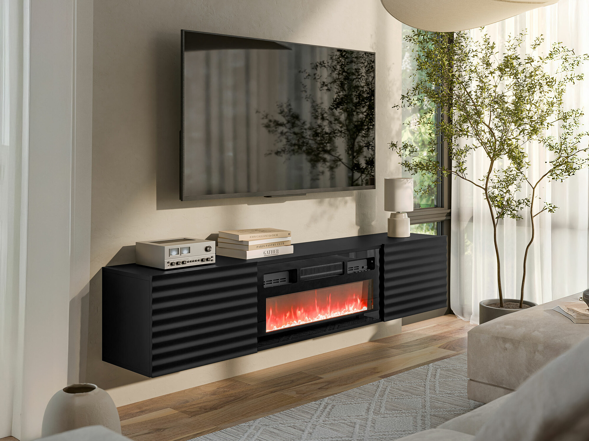 TV-bord Charlotte 206 (Sort)