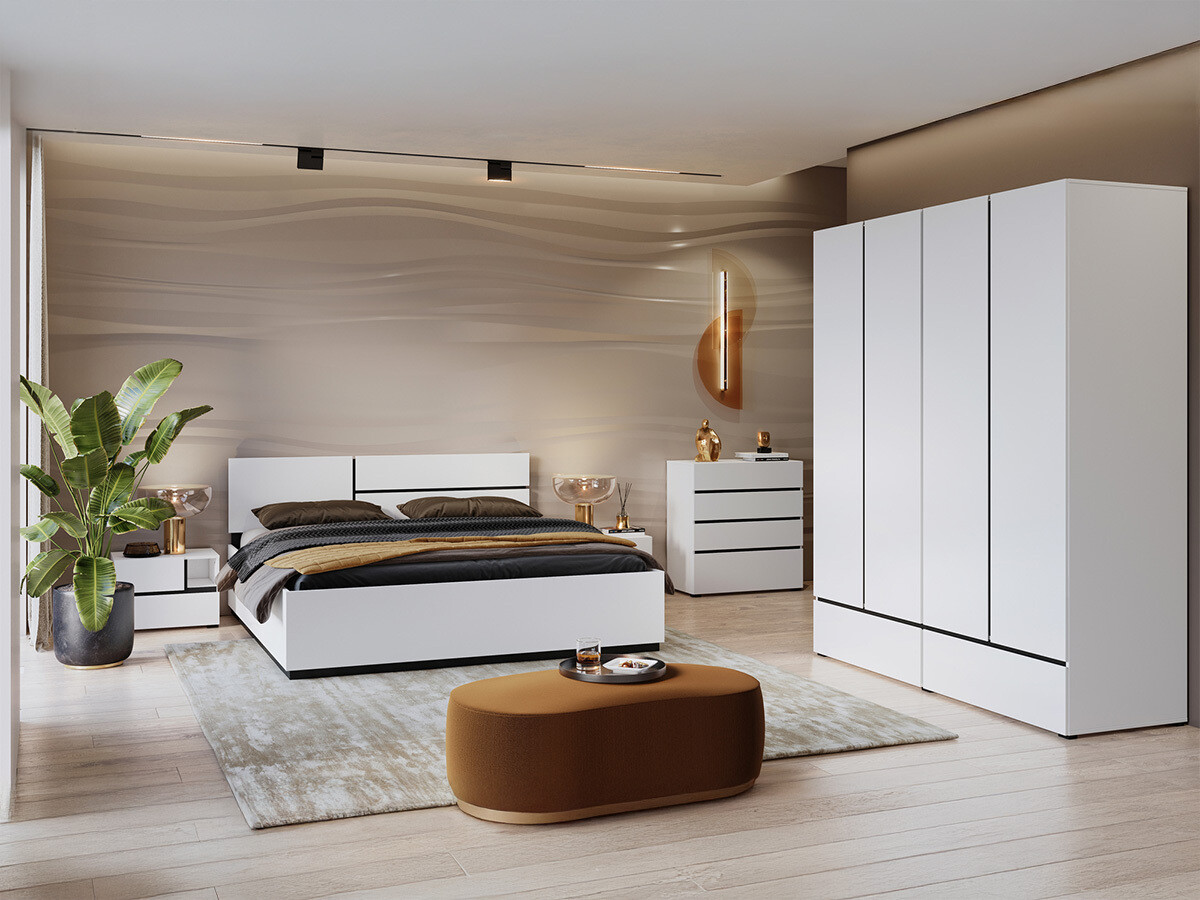 Soveværelsessæt Alfere 124 (Hvid)