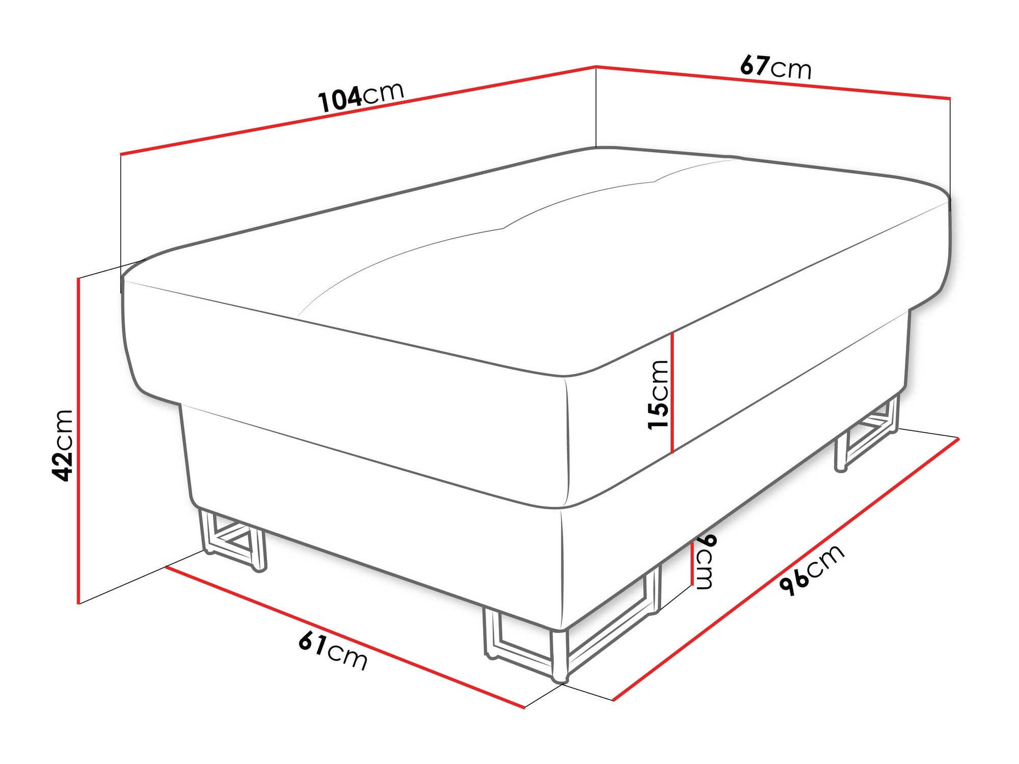 Polstret bænk Comfivo 238 (Manila 18)