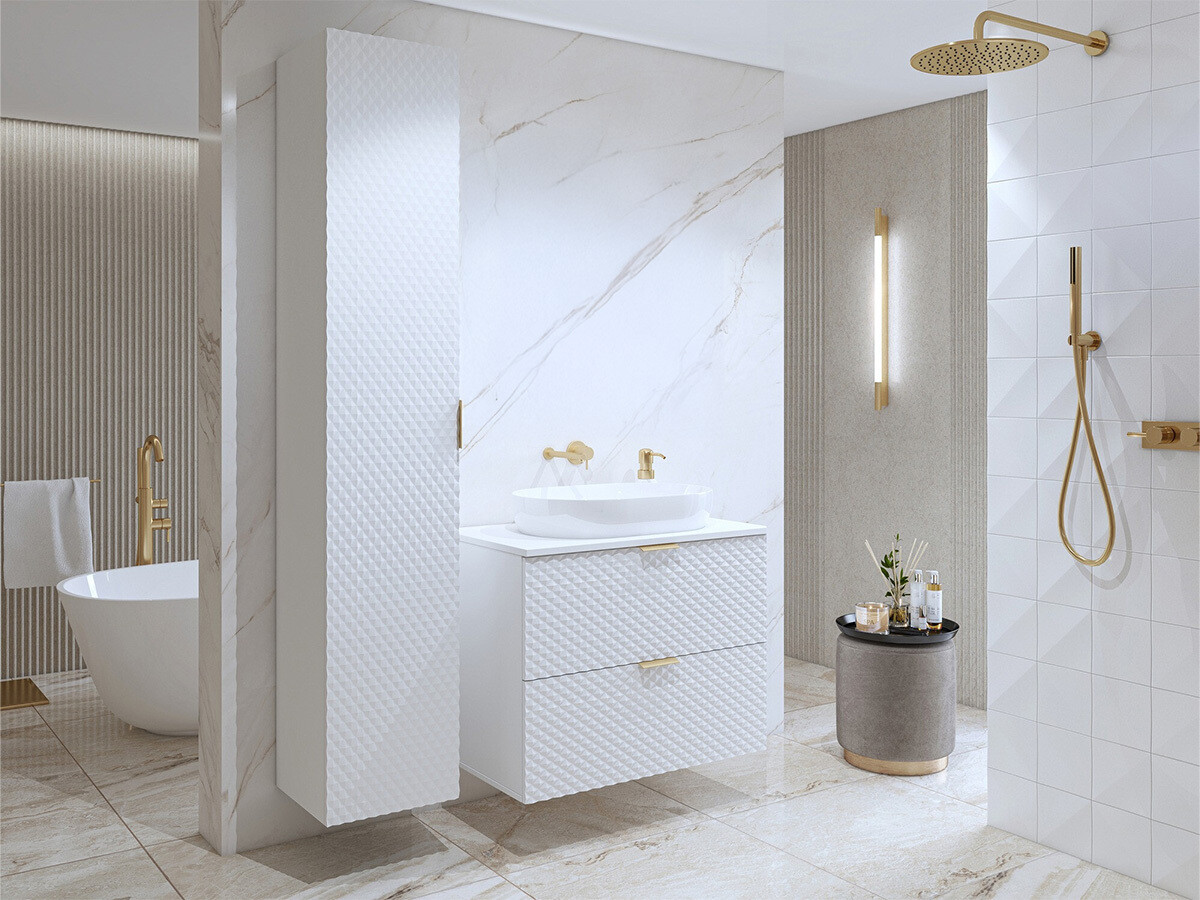 Badeværelsessæt Liretu 108 (Hvid)