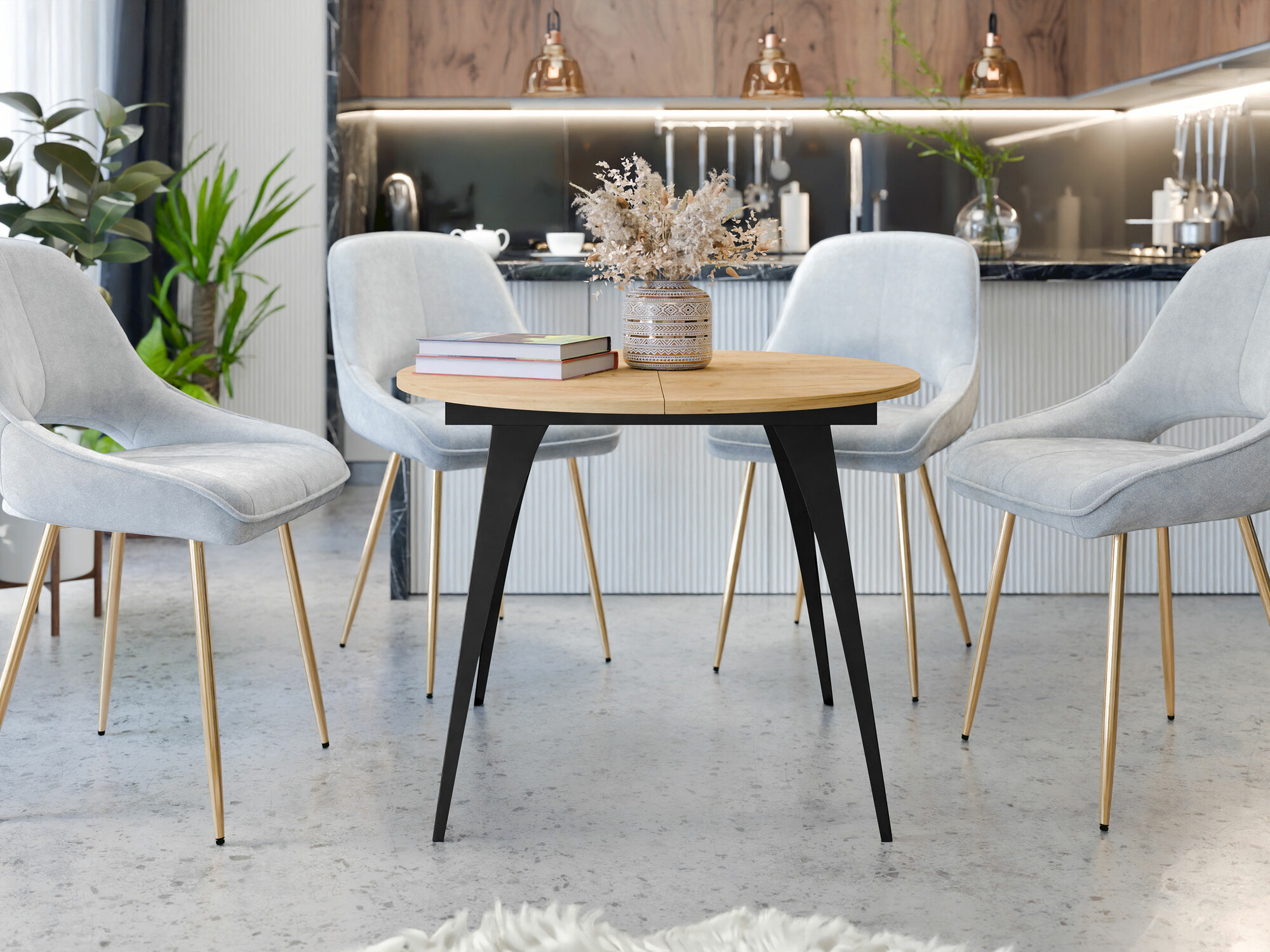 Bord Oswego 132 (Craft gylden eg)