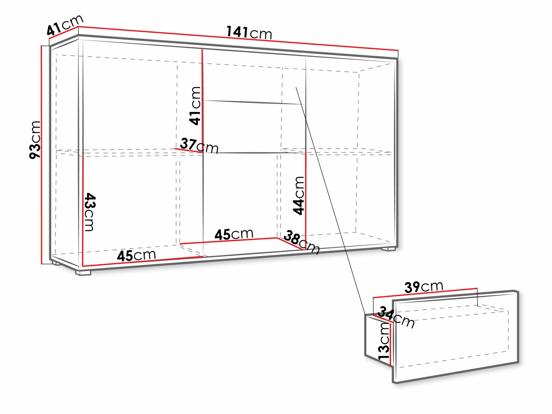 Kommode Comfivo Tutela (Hvid)