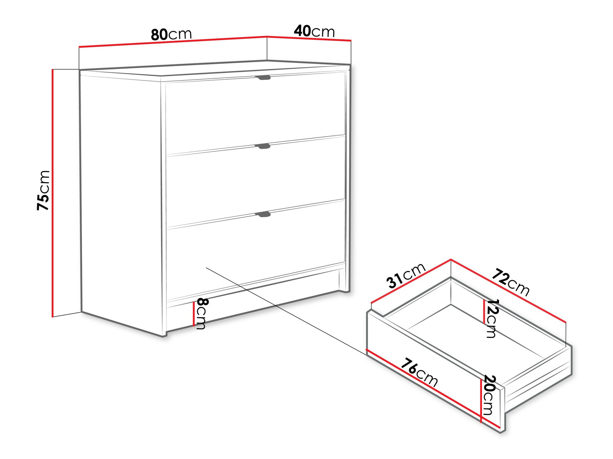 Kommode Comfivo Papilio I (Beige)