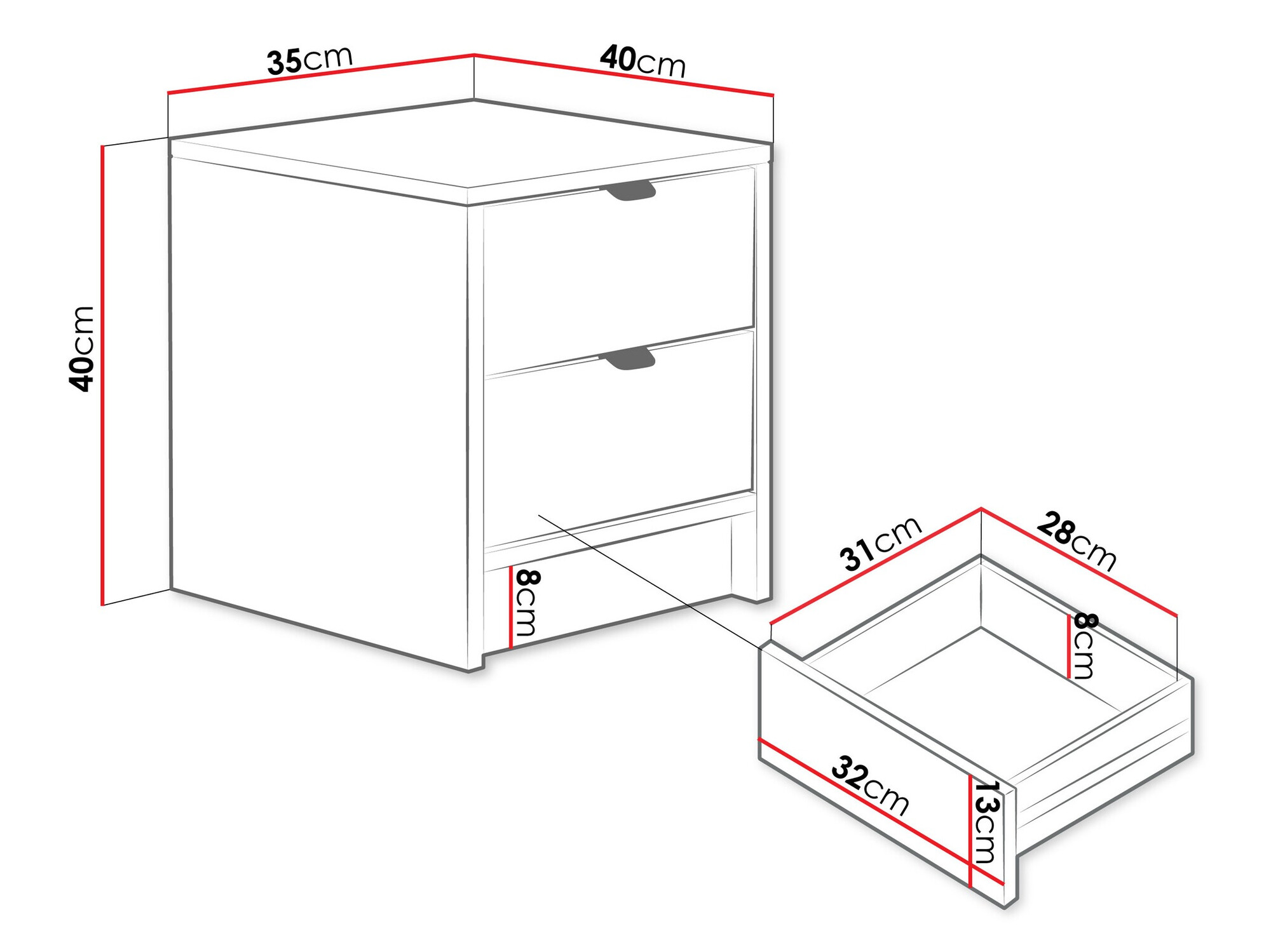 Sengebord Comfivo Papilio (Beige)