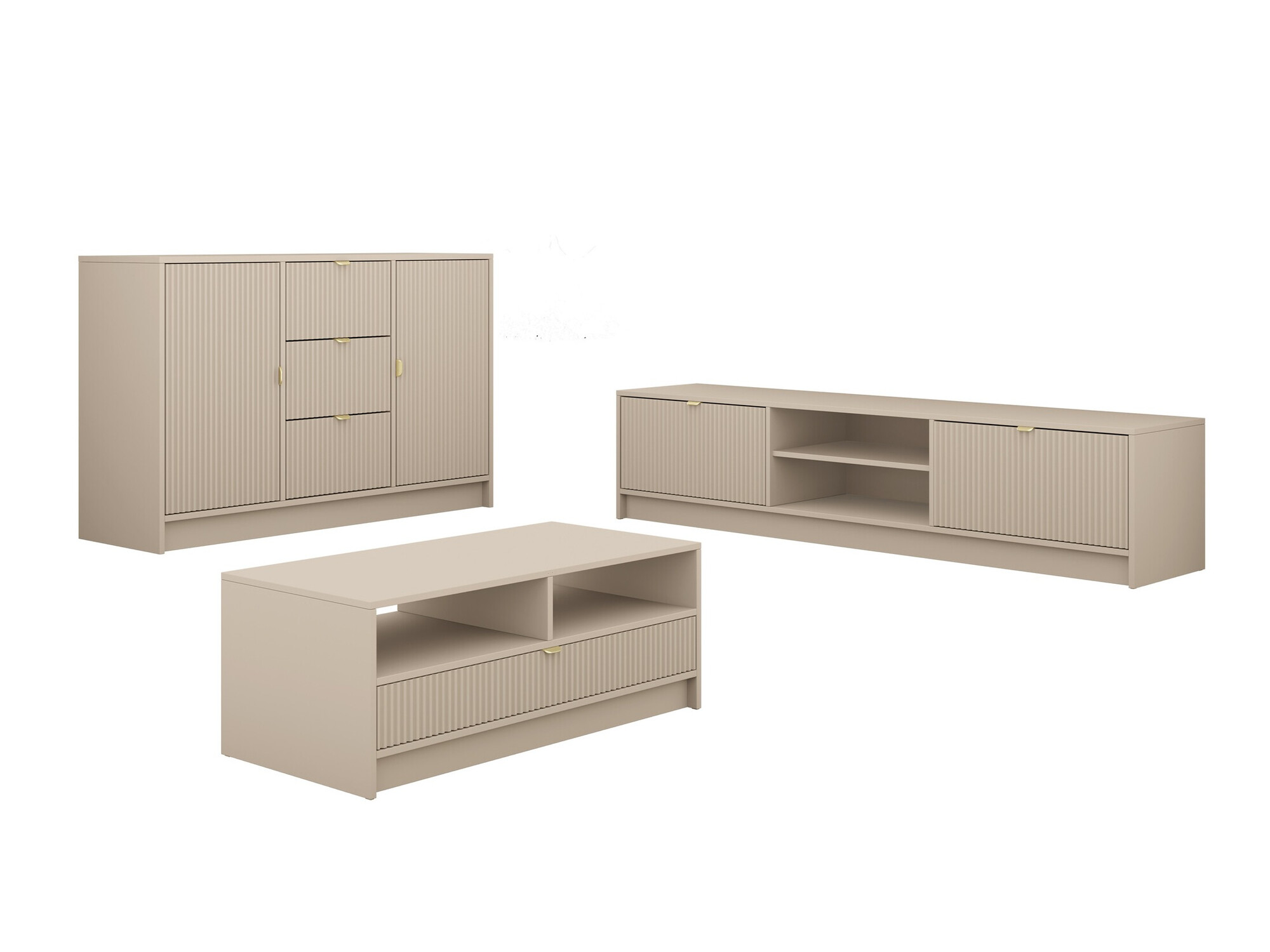 Stuemøblersæt Comfivo Larmire 107 (Beige)