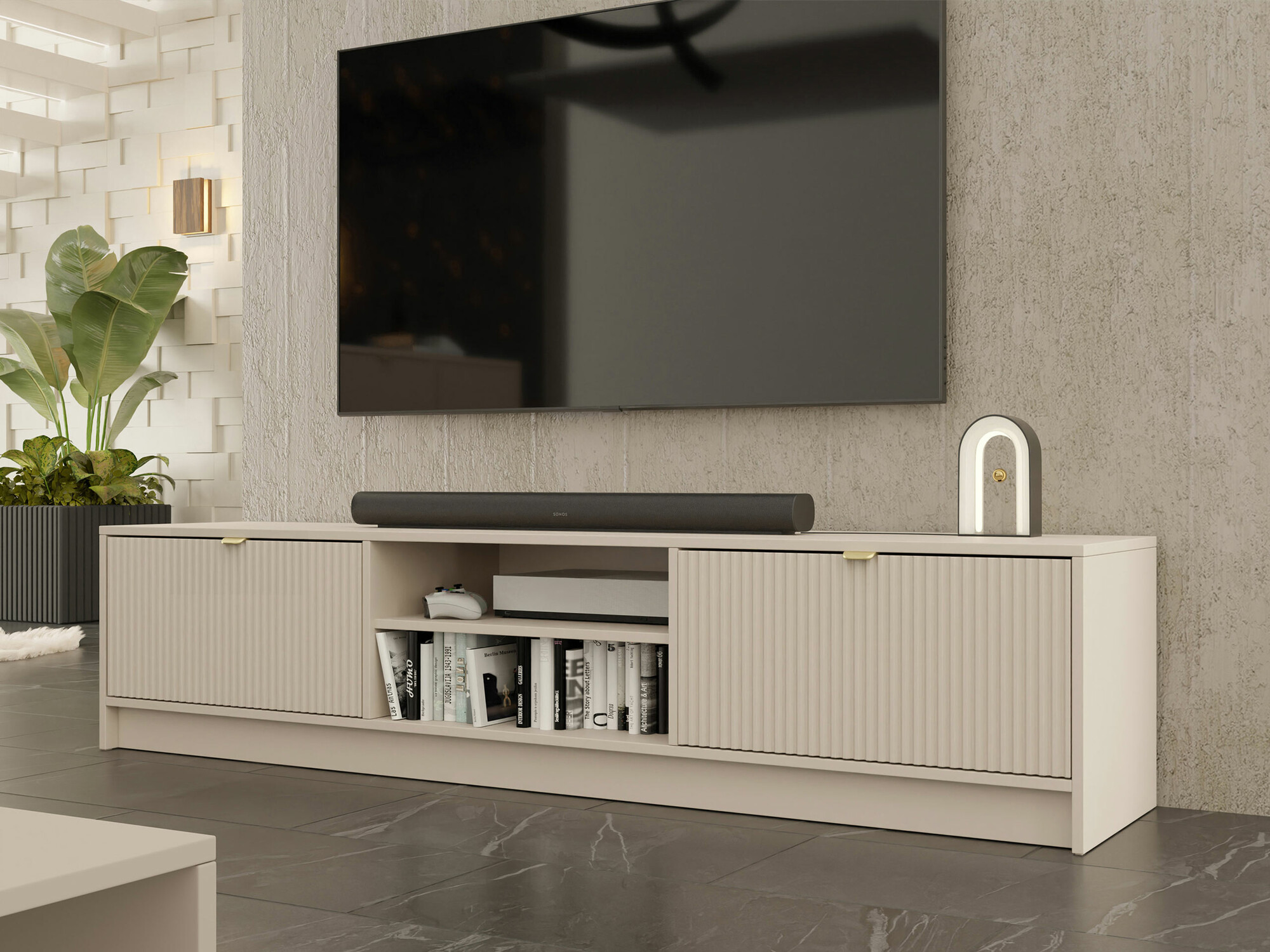 TV-bord Comfivo Larmire 104 (Beige)