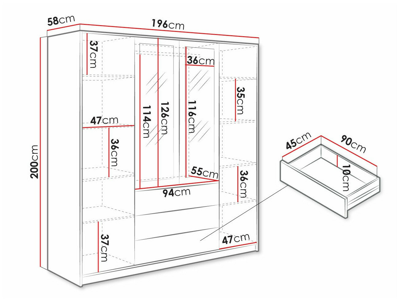 Garderobeskab Musum (Hvid)