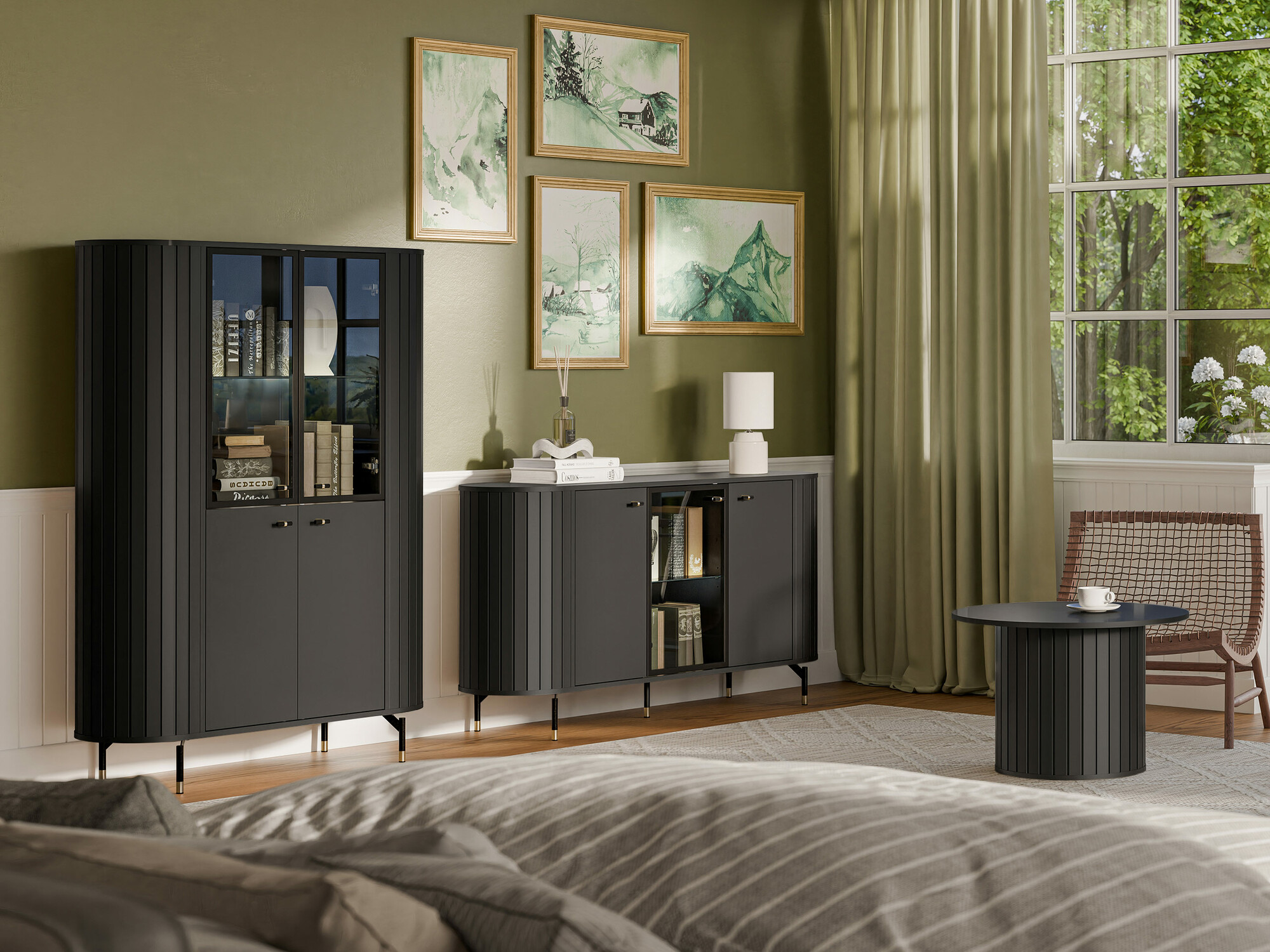 Stuemøbelsæt Novmono 109 (Sort)