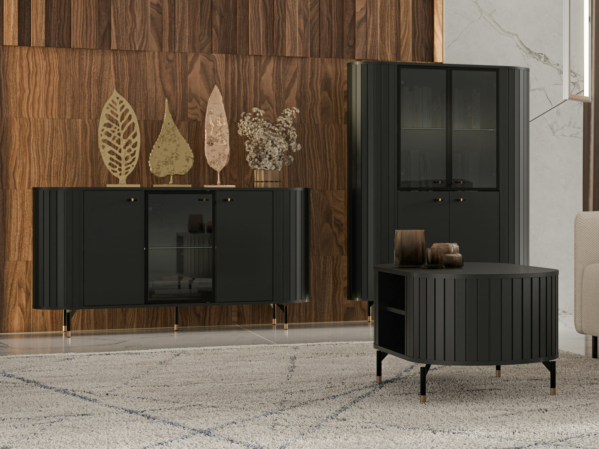 Stuemøbelsæt Novmono 111 (Sort)