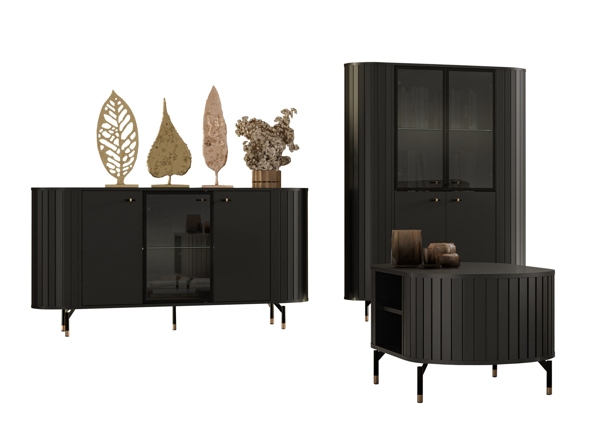 Stuemøbelsæt Novmono 111 (Sort)