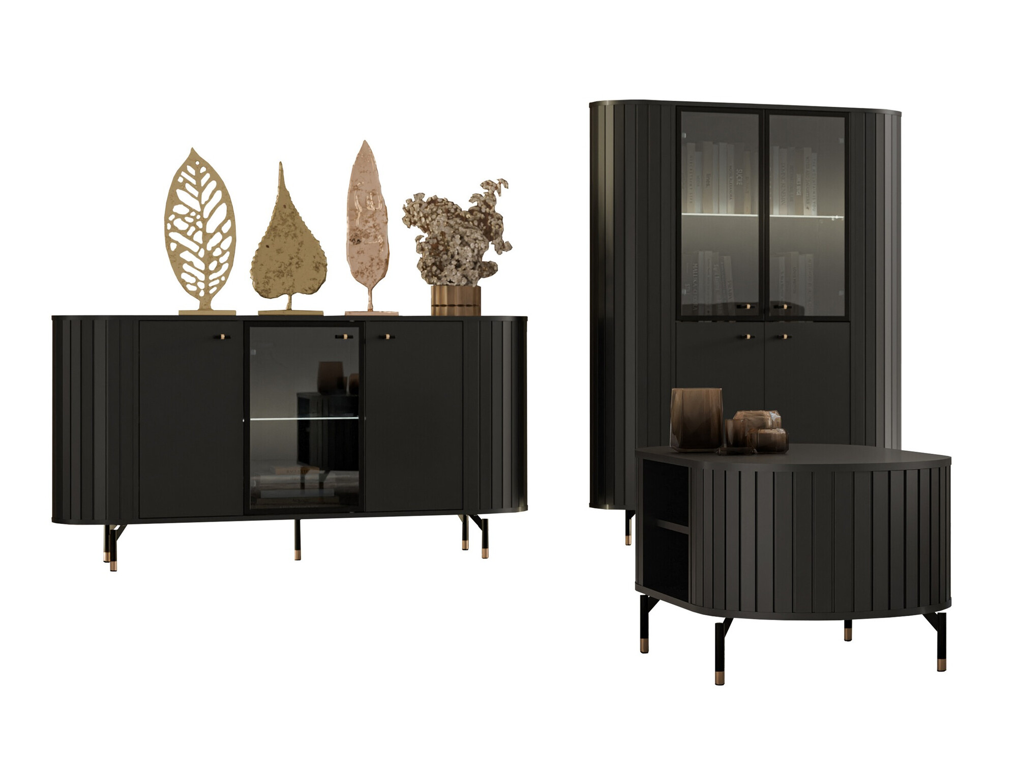 Stuemøbelsæt Novmono 111 (Sort)