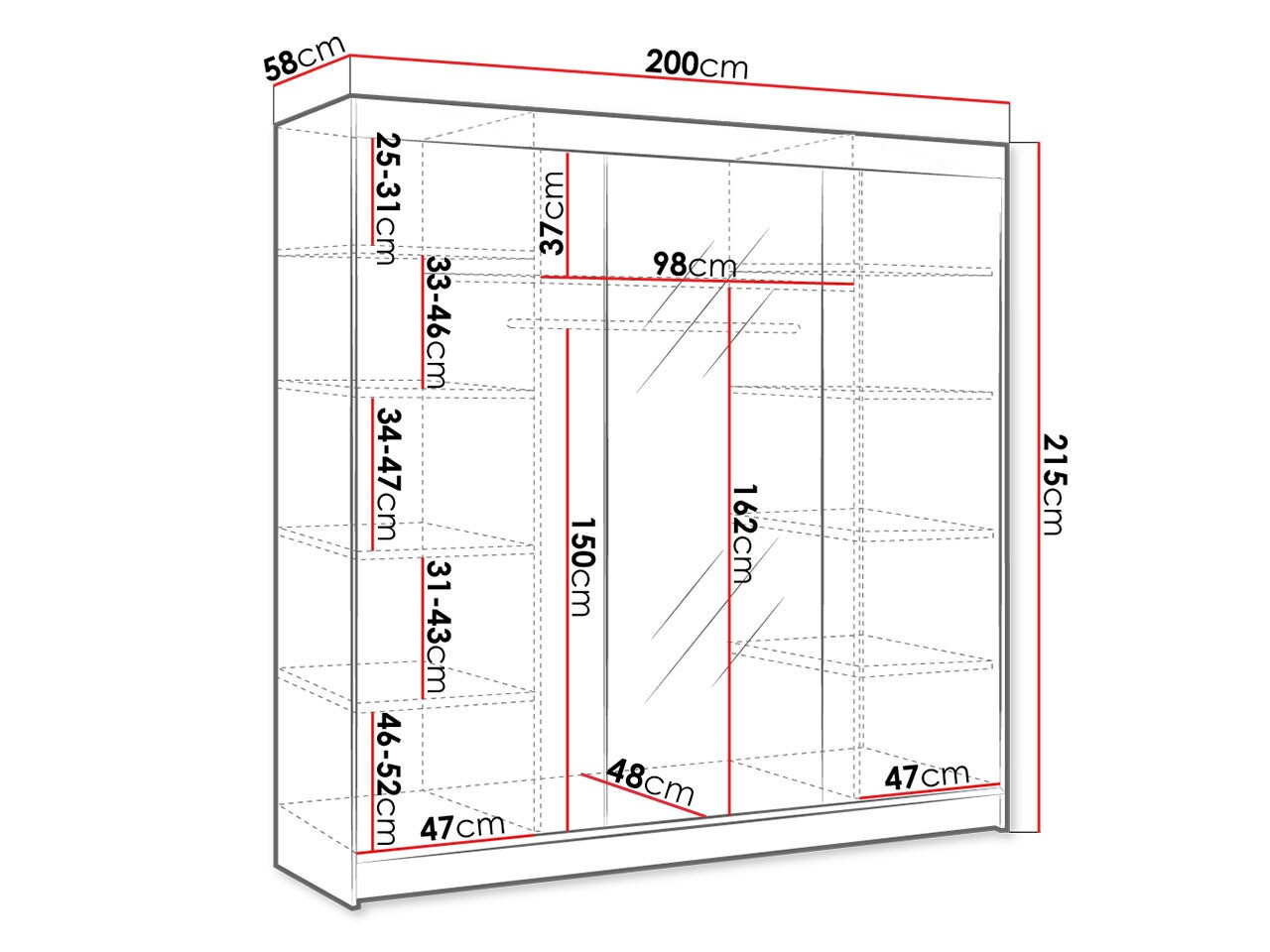 Garderobeskab Closico Durion I (Hvid)