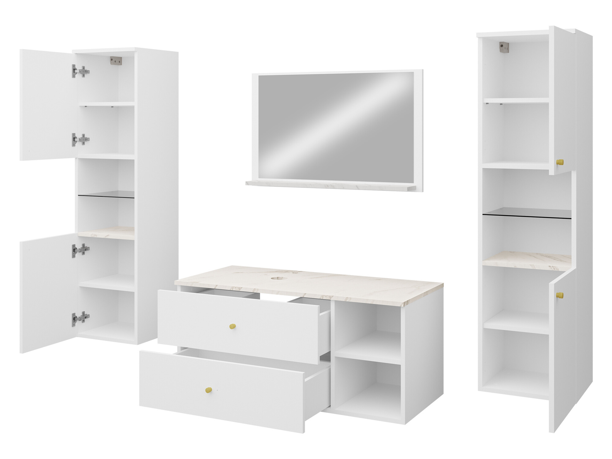 Badeværelsessæt Ophruvi 102 (Valnød)