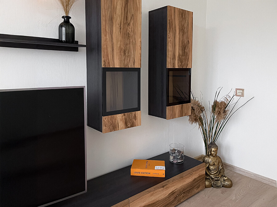 Stuemøbelsæt Serodeu 100 (Valnød + Mørkebrun)