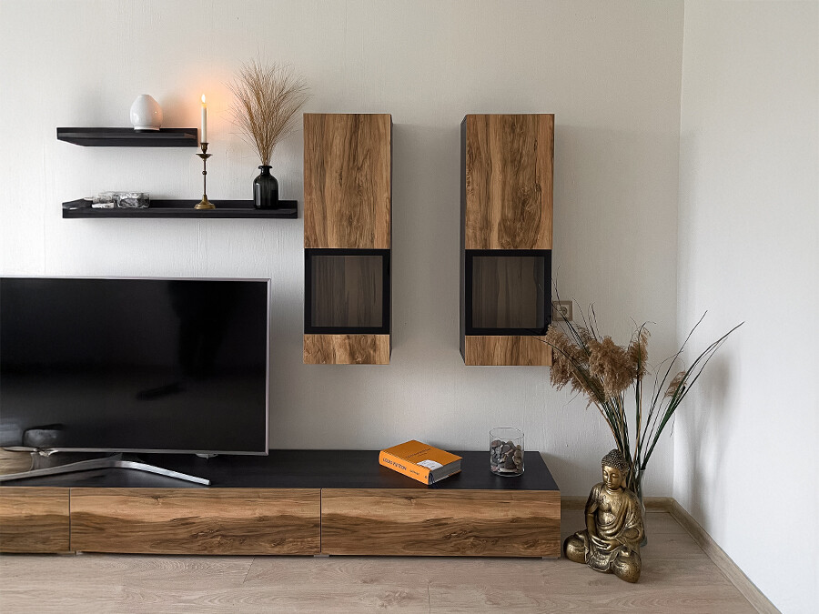 Stuemøbelsæt Serodeu 100 (Valnød + Mørkebrun)