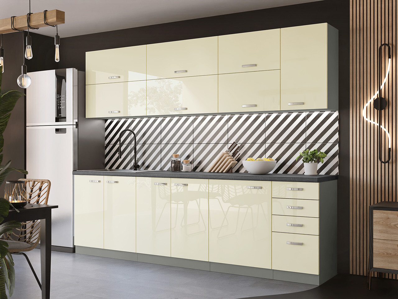 Modulskab med låger Multi Cream 114