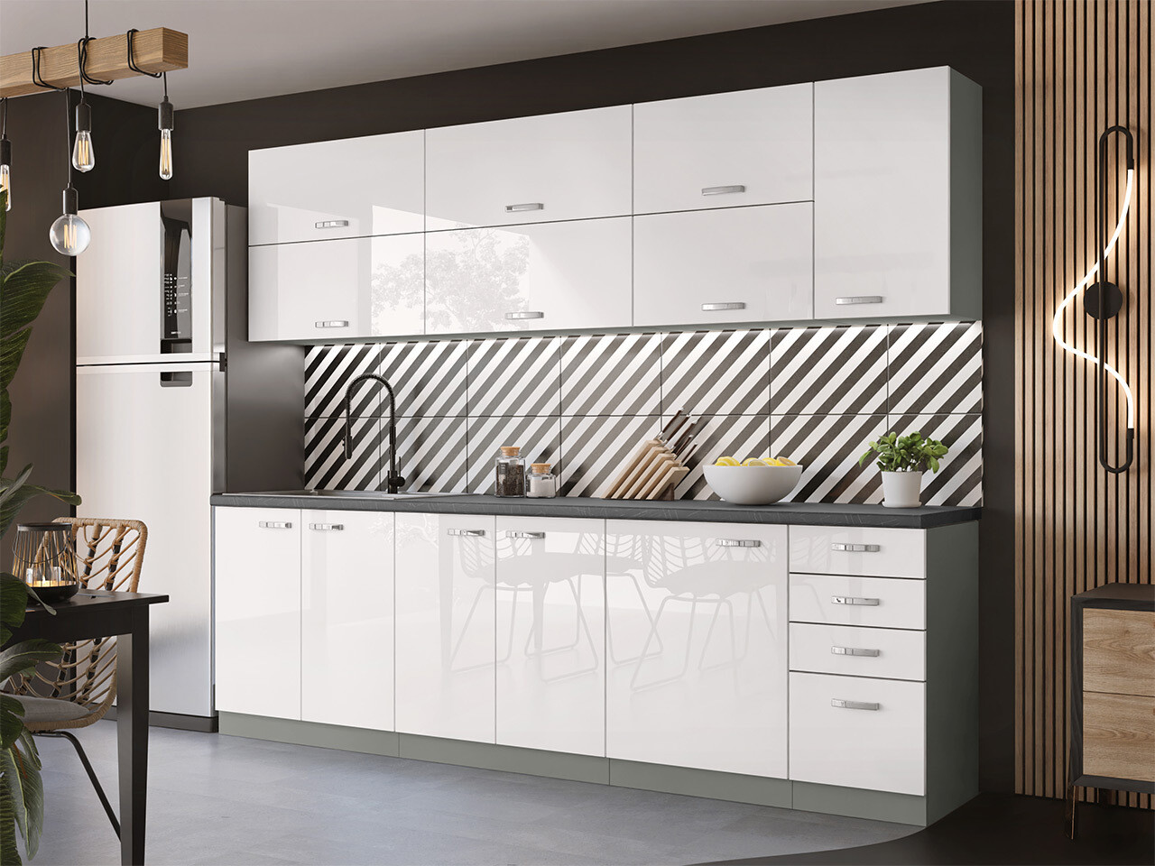 Modulskab med låger Multi White 112