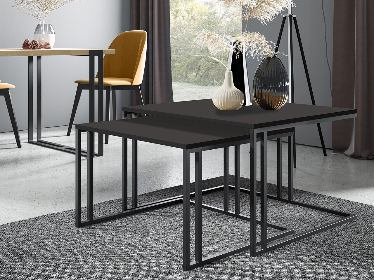 Sofabordssæt Oswego 110 (Sort)