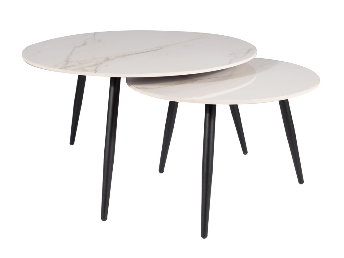 Sofabordssæt Detroit 602 (Hvid marmor)