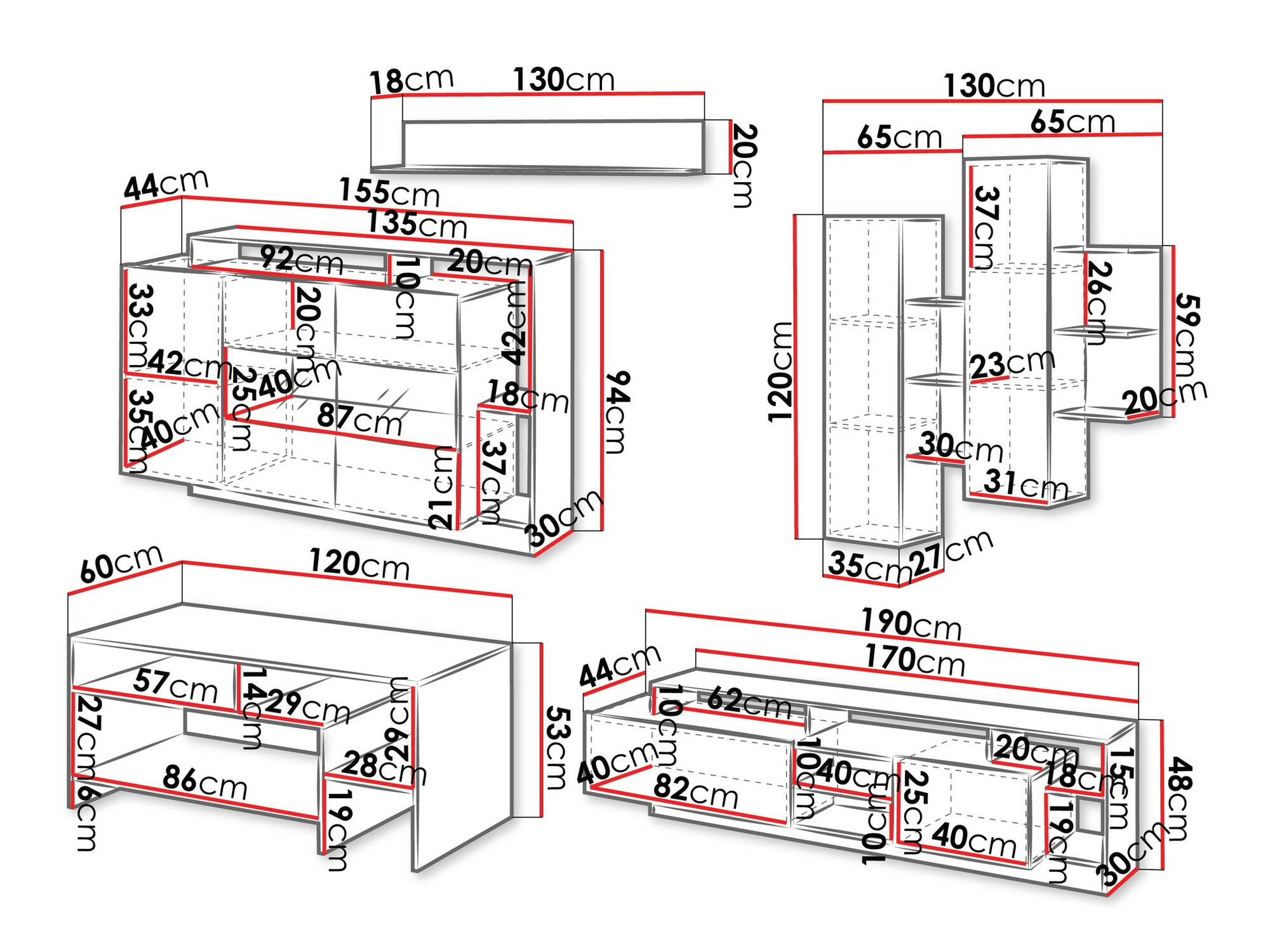 Stuemøbelsæt Fivfivi 103