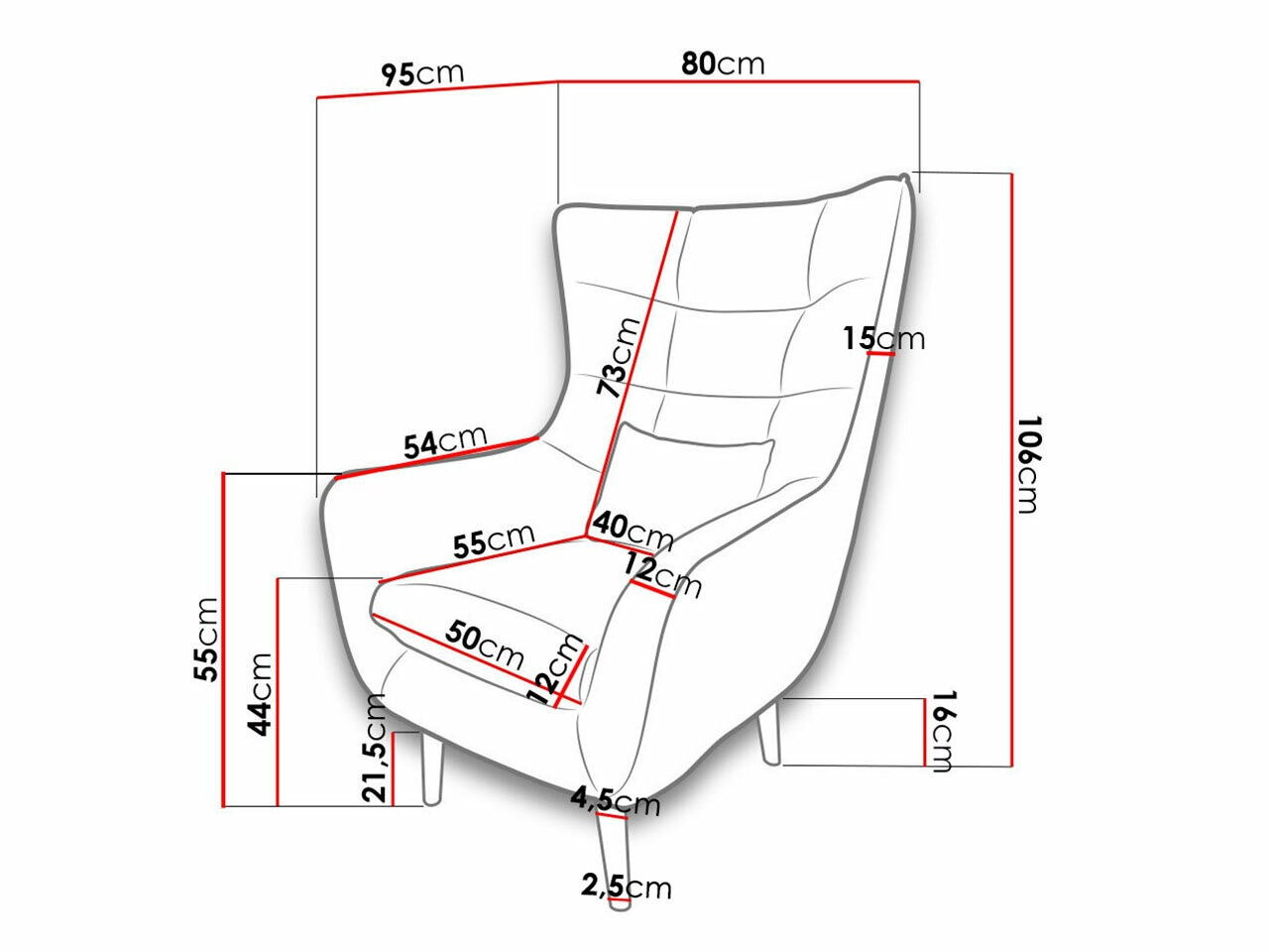 Lænestol Comfivo Ulmus (Alfa 01)