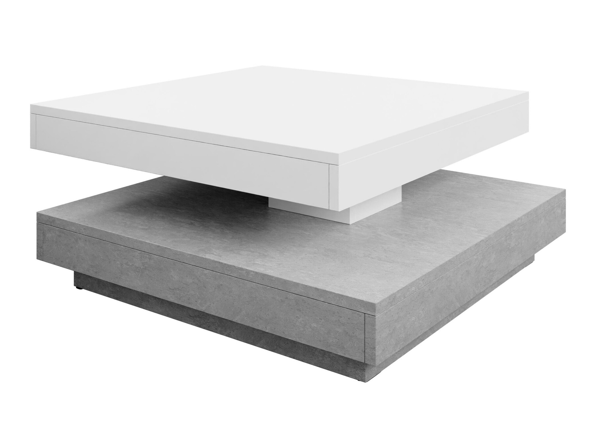 Transformer sofabord Comfivo Pisces (Beton + Hvid)