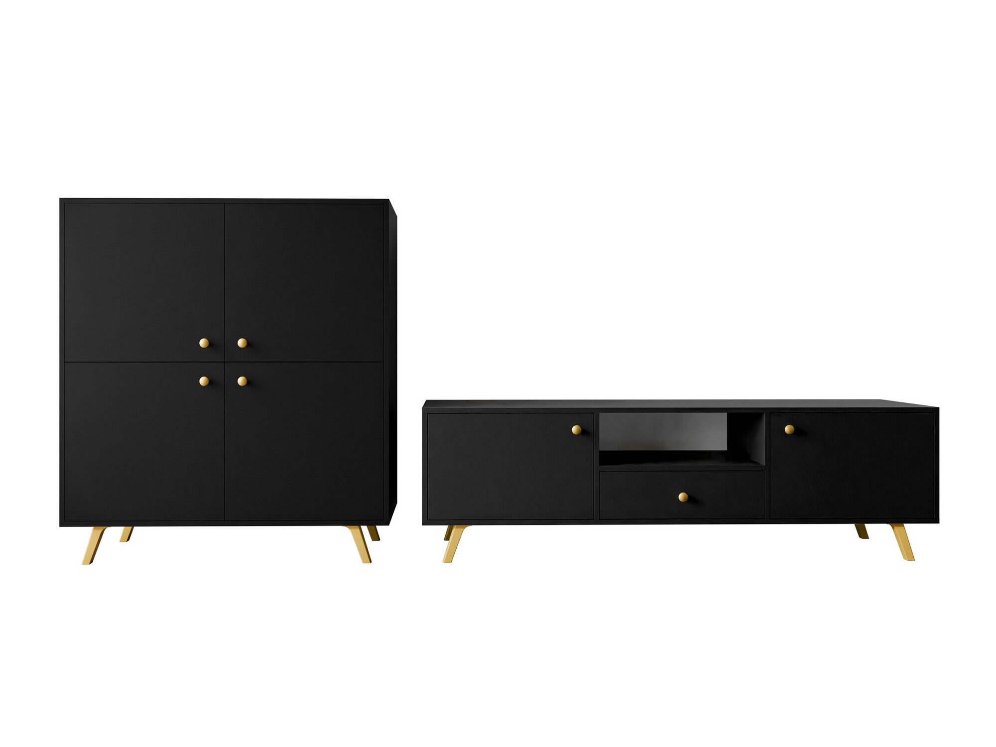 Stuemøbelsæt Monfera 105 (Sort)