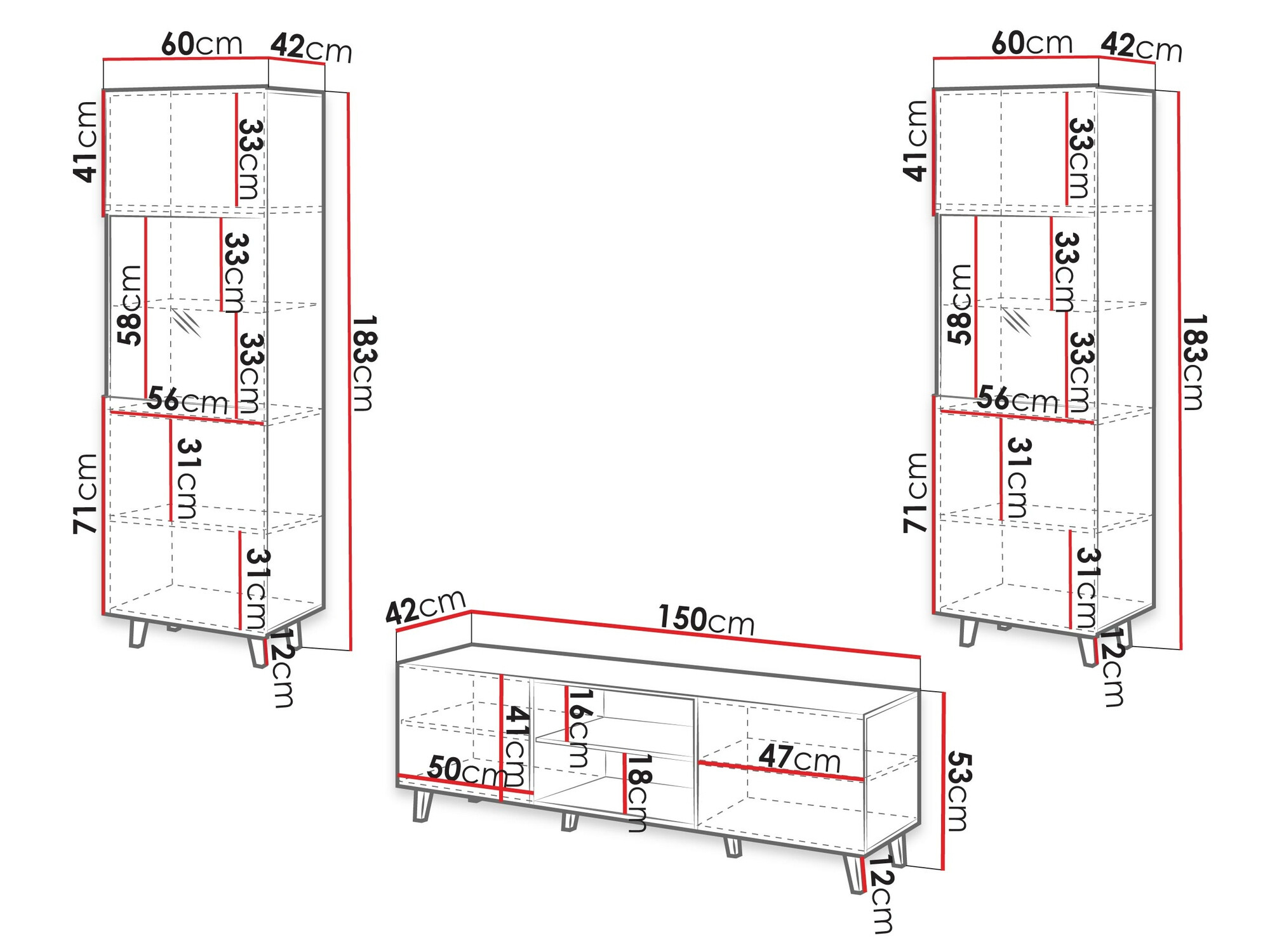 Stuemøbelsæt Remeta 110 (Antracit)