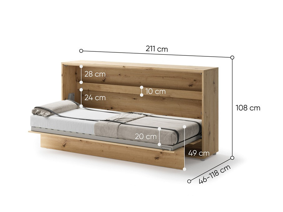 Vægseng Concept Pro Lenart Levfere 115 (Artisan eg)
