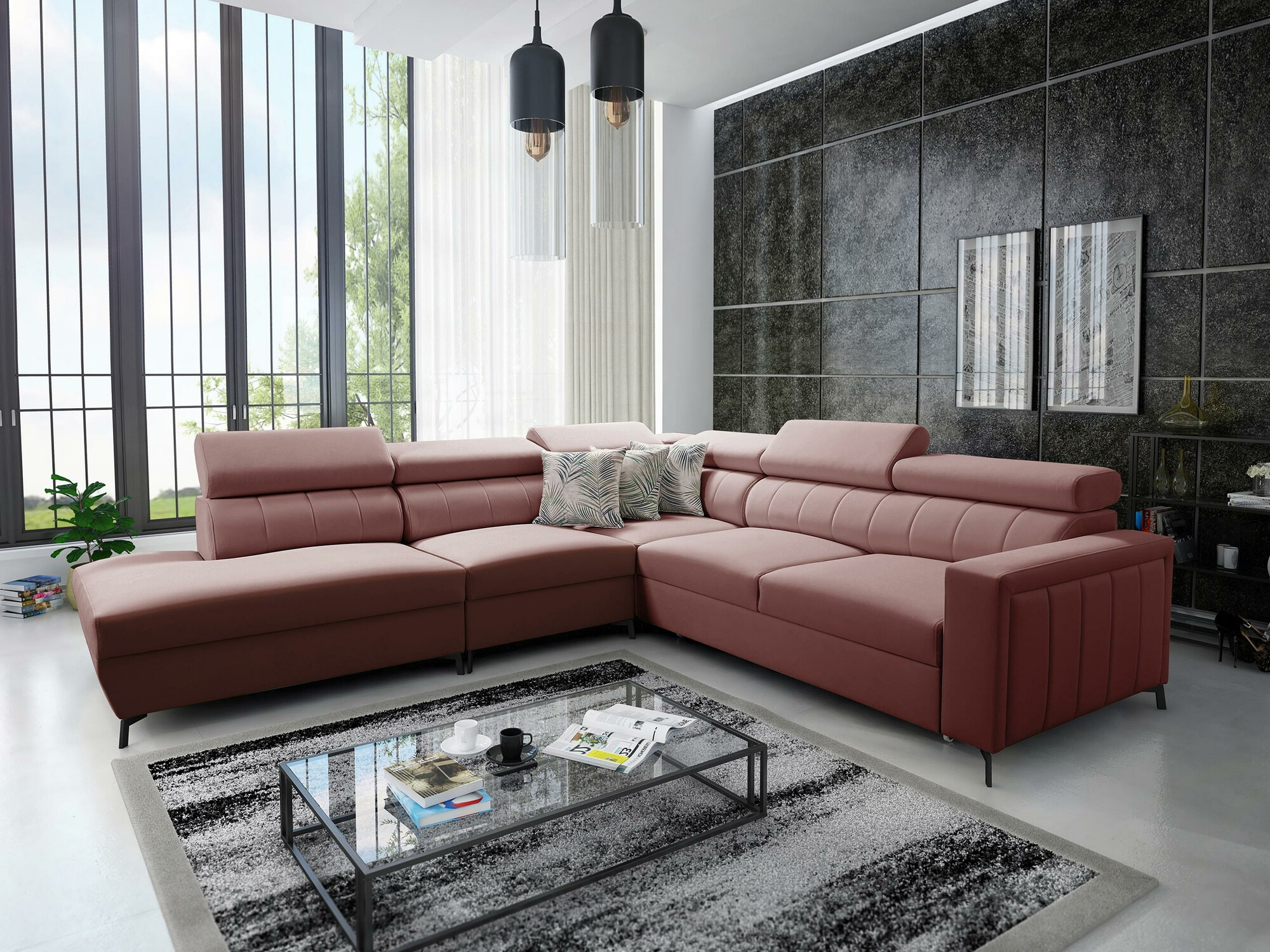 Hjørnesofa Sarasota 156 (Mono 235 + Botanical 36)