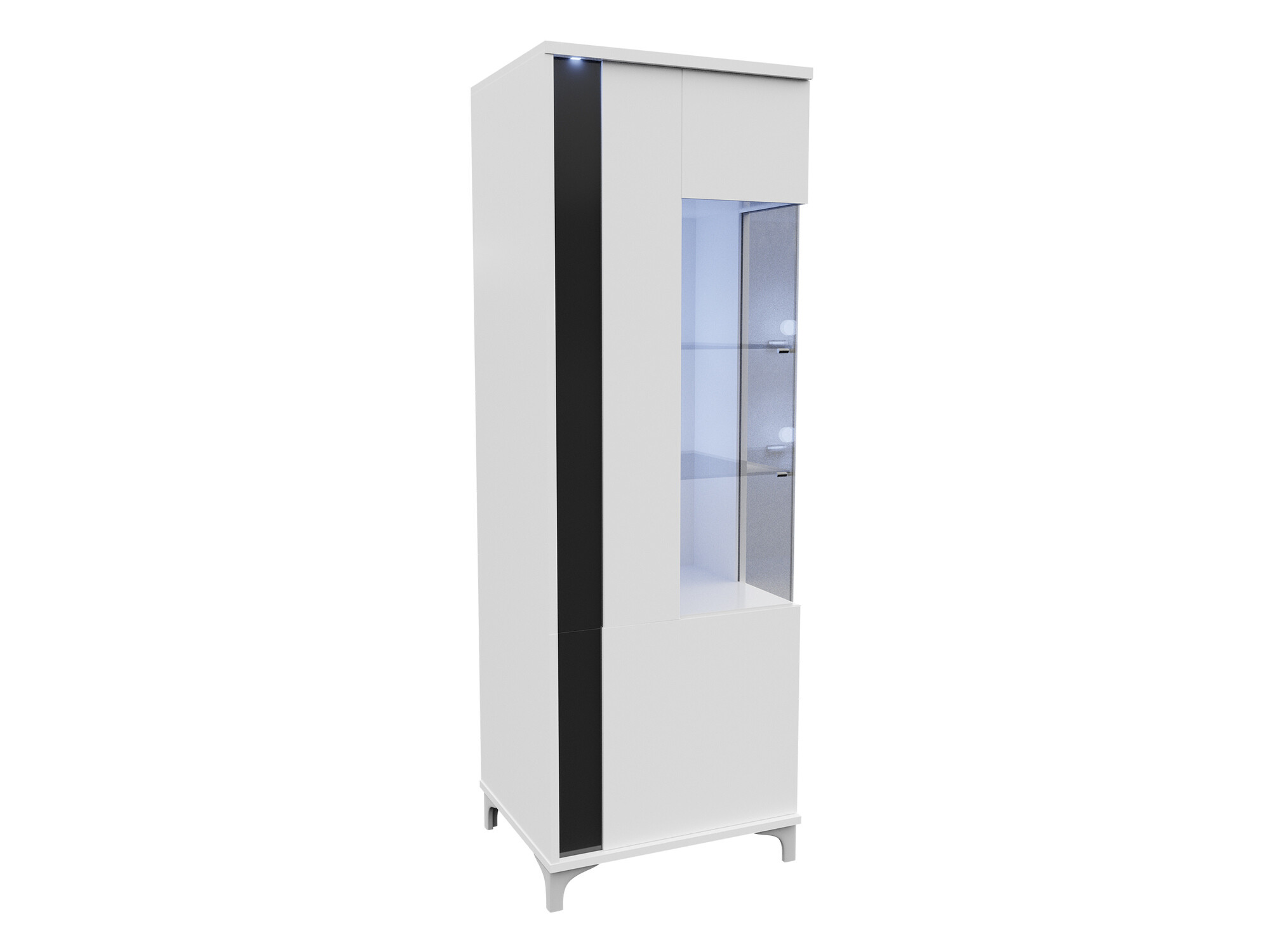 Reol Florem (Hvid + Glansfuld hvid + Blank sort)