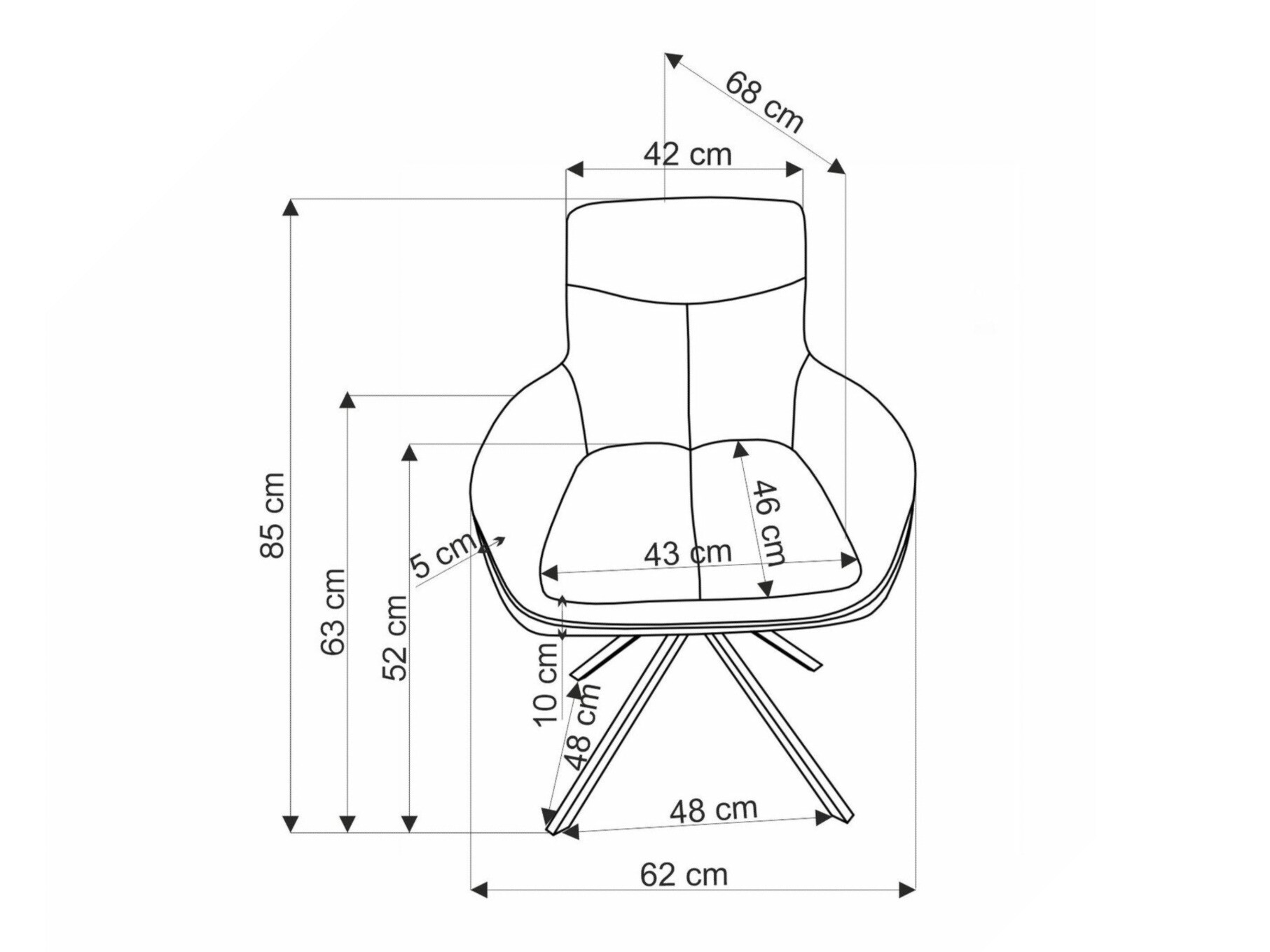 Stol Houston 1872 (Grå)
