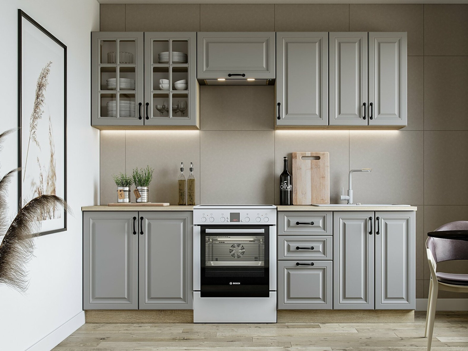 Køkkensæt Houston 1877 (Grå)