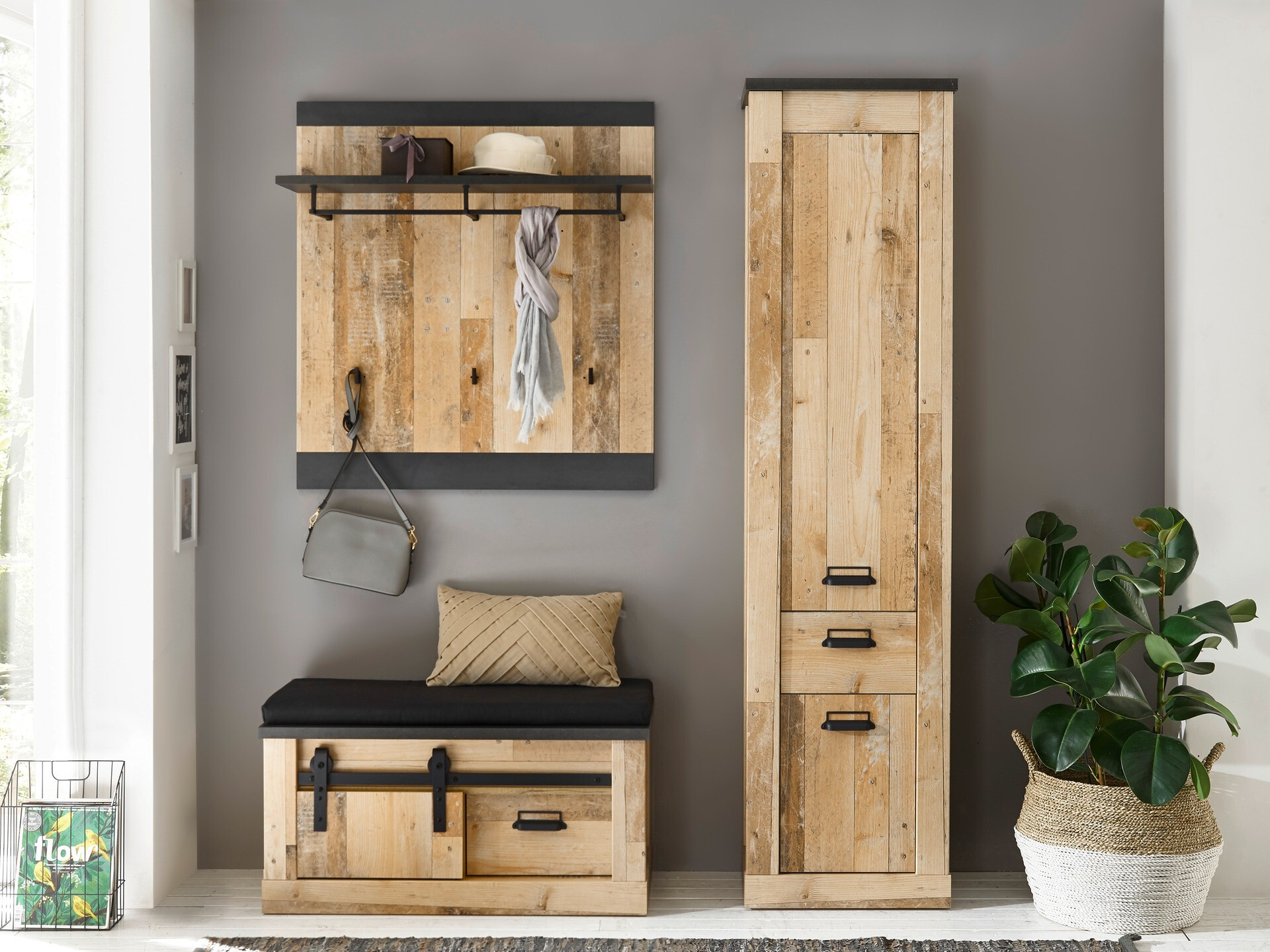 Entrésæt Cirtale 130 (Modnet træ + Antracit)