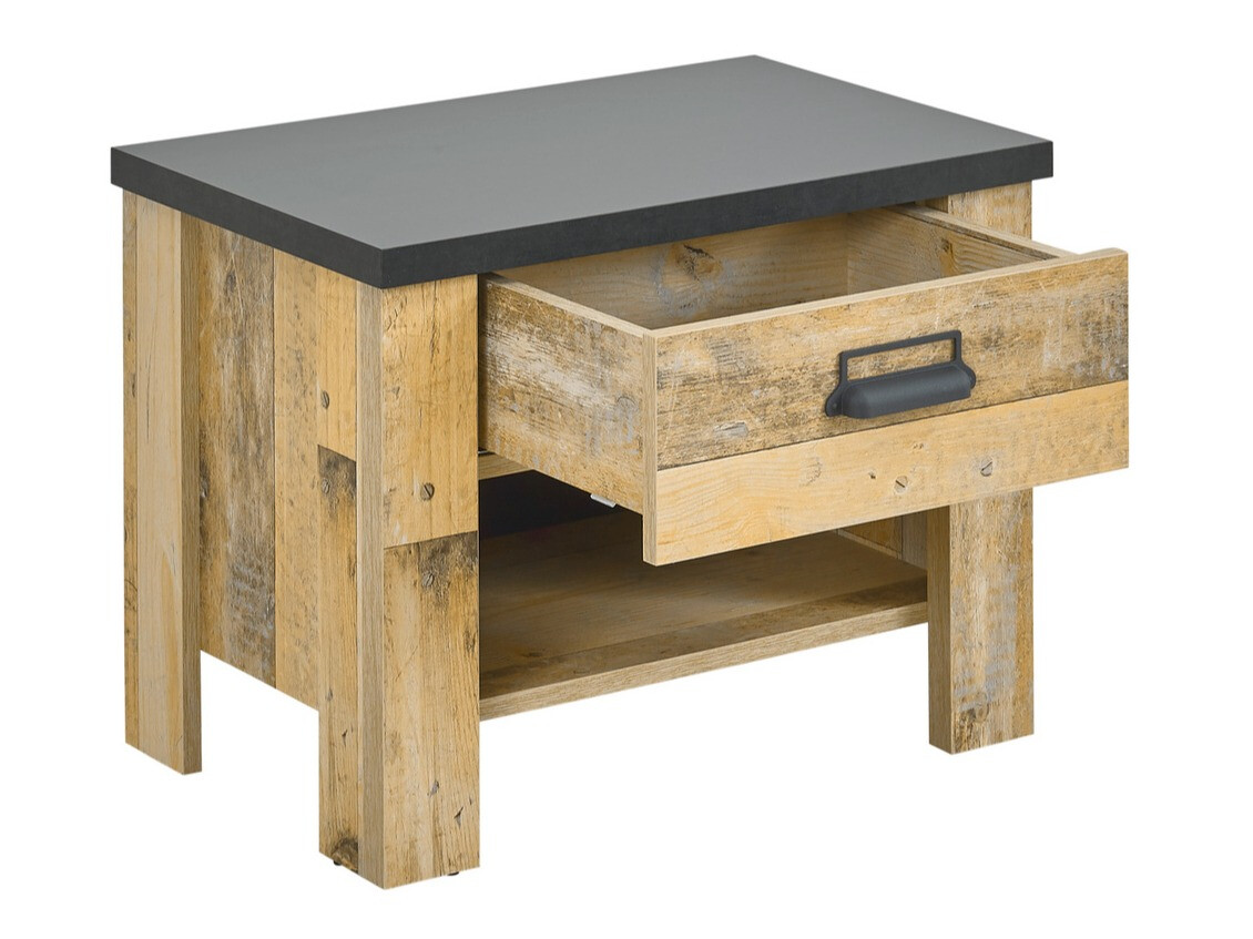 Soveværelsessæt Cirtale 128 (Modnet træ + Antracit)