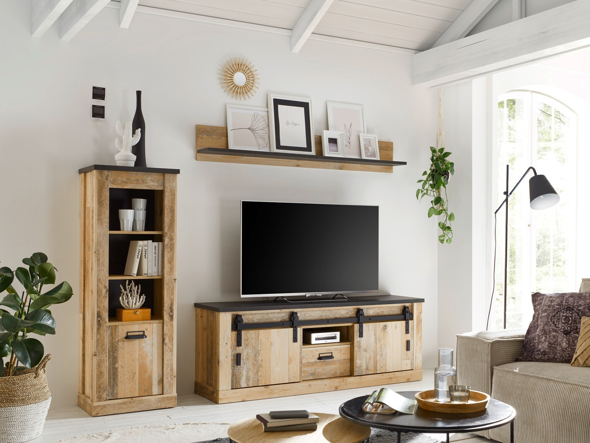 Stuemøbelsæt Cirtale 131 (Modnet træ + Antracit)