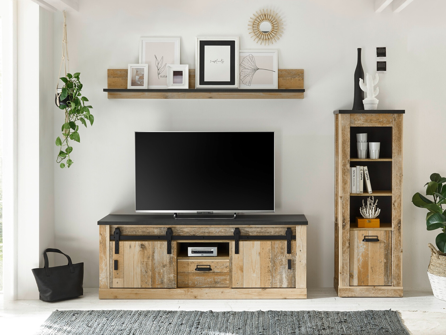 Stuemøbelsæt Cirtale 131 (Modnet træ + Antracit)