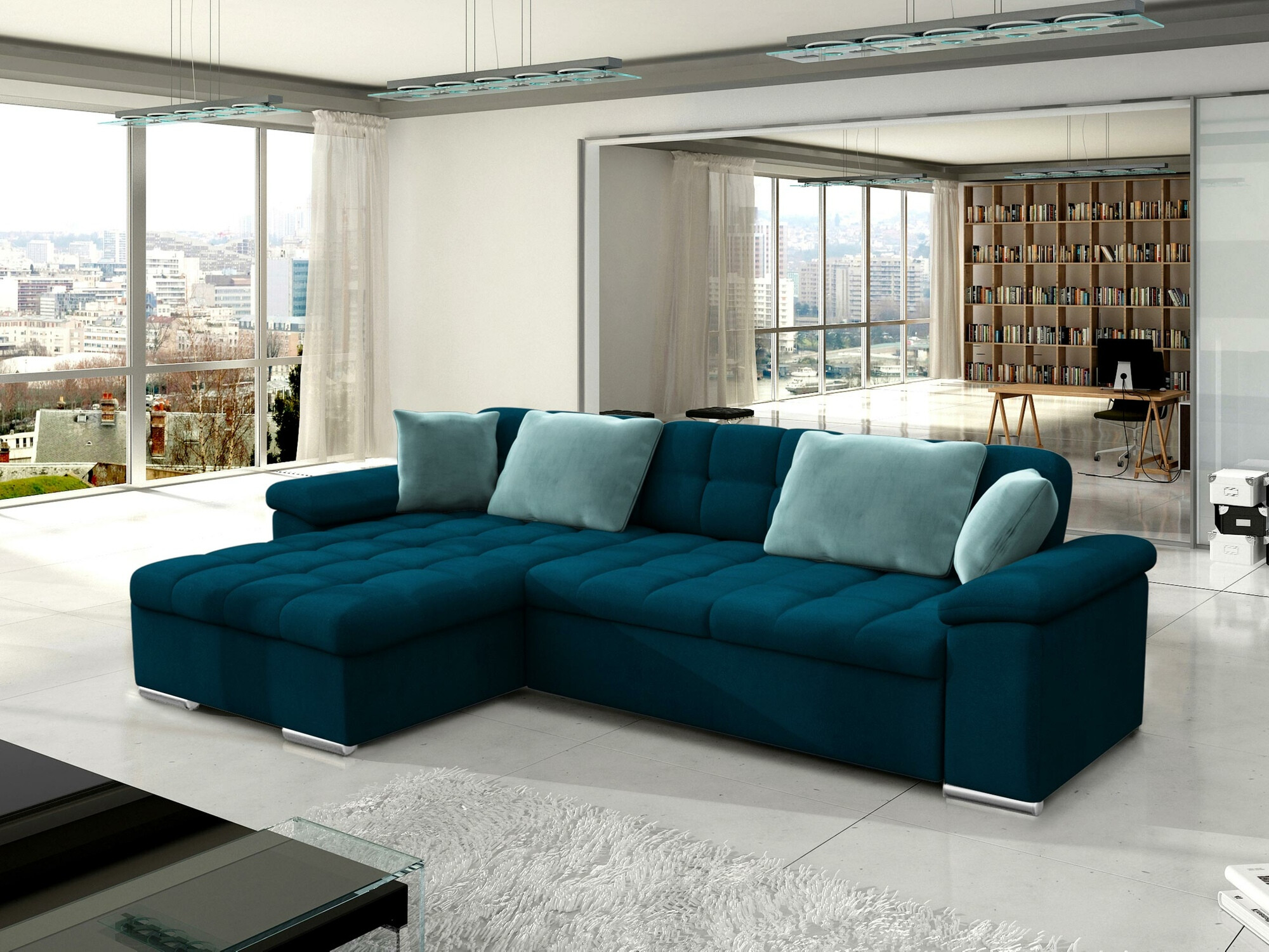 Hjørnesofa Comfivo Mica II (Venus Velvet 2911 + Prestige 2771)