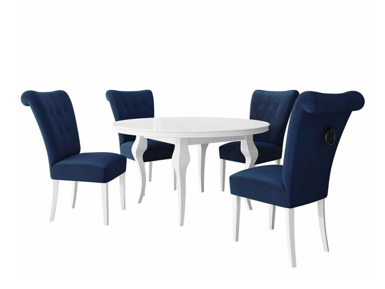 Spisestuesæt Racine 143 (Hvid + Magic Velvet 2216)