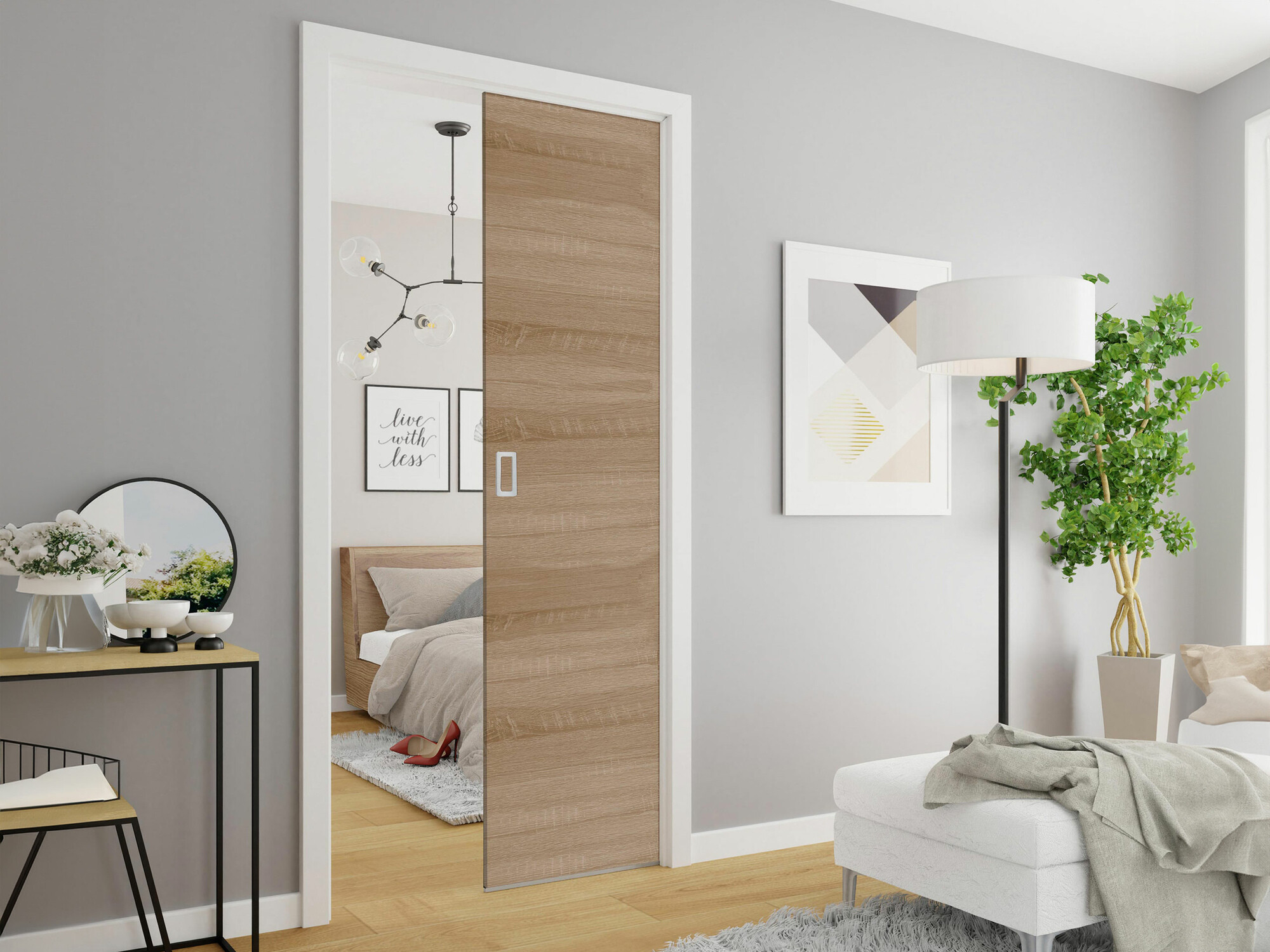 Skydedør Dover 184 (Sonoma eg)